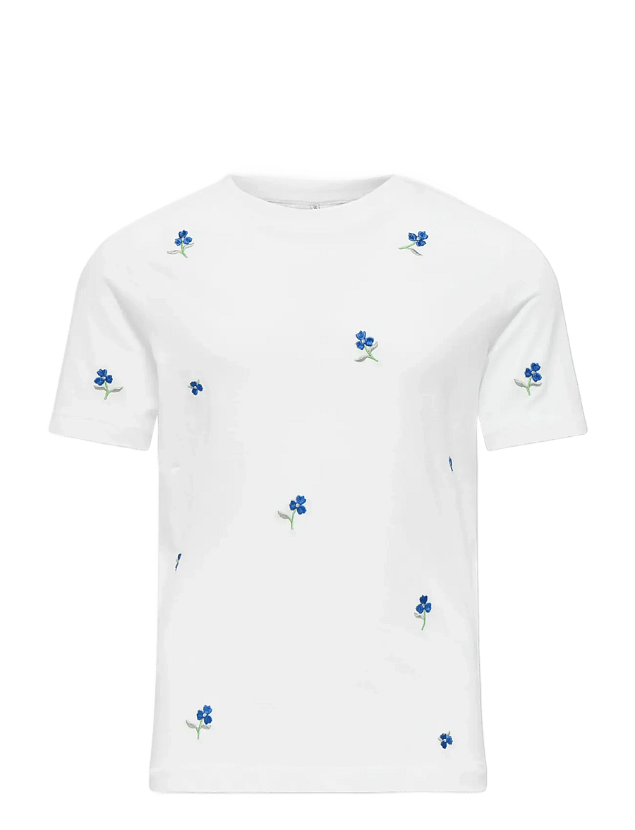Kids Only - KOGKETTY LIFE S/S O-NECK TOP JRS NOOS - kurzärmelige - bright white - 0
