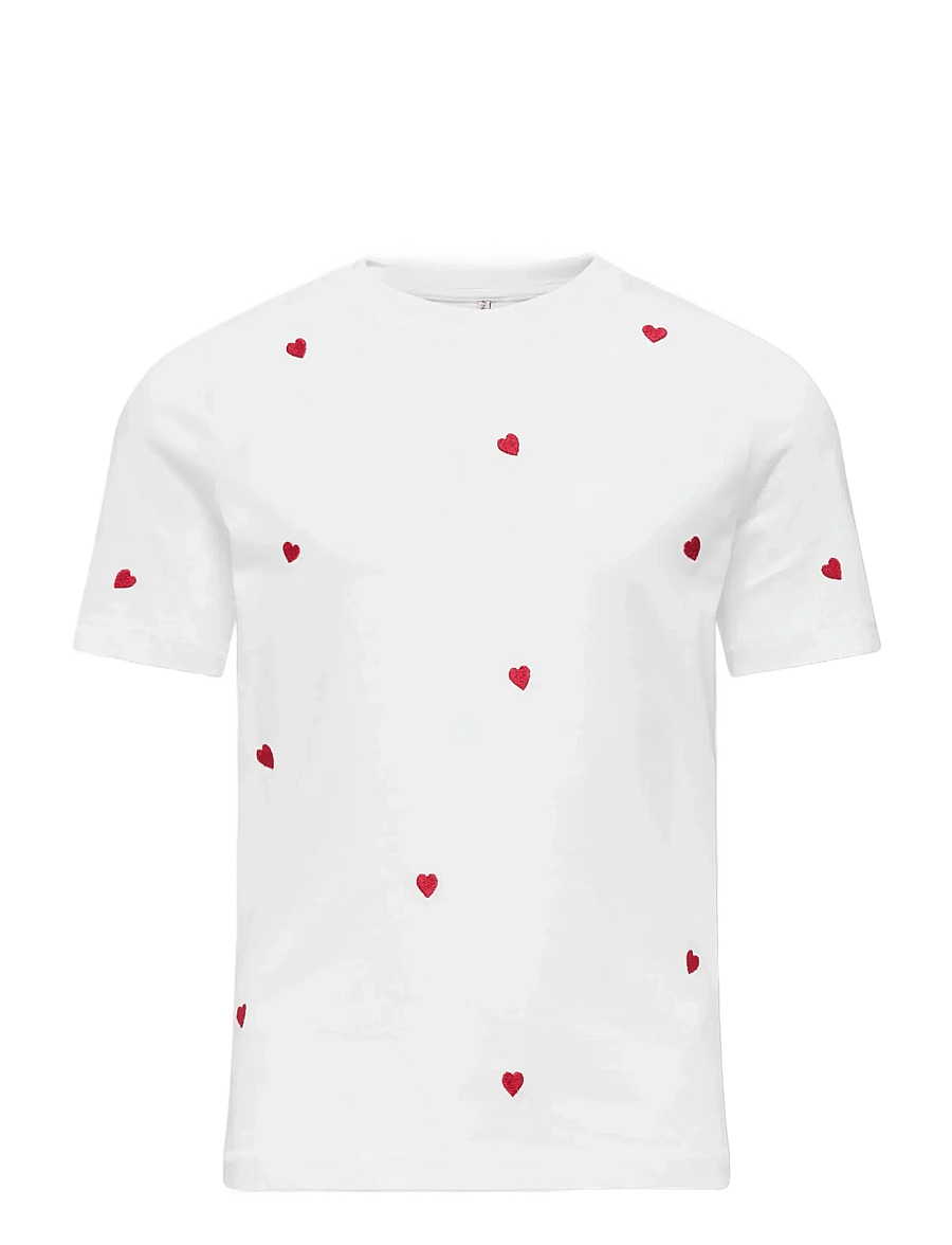 Kids Only - KOGKETTY LIFE S/S O-NECK TOP JRS NOOS - kortærmede t-shirts - bright white - 1