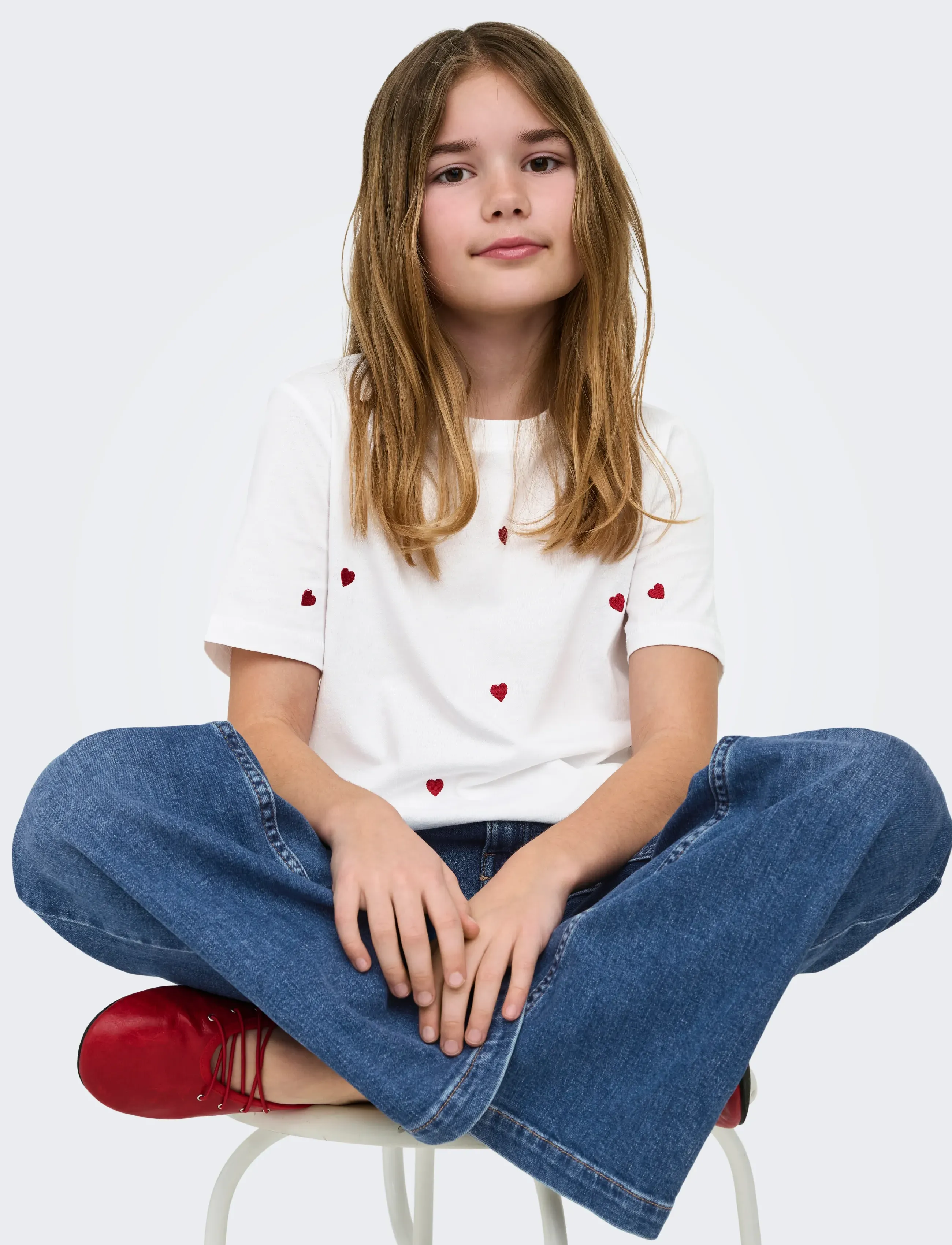 Kids Only - KOGKETTY LIFE S/S O-NECK TOP JRS NOOS - kortærmede t-shirts - bright white - 5