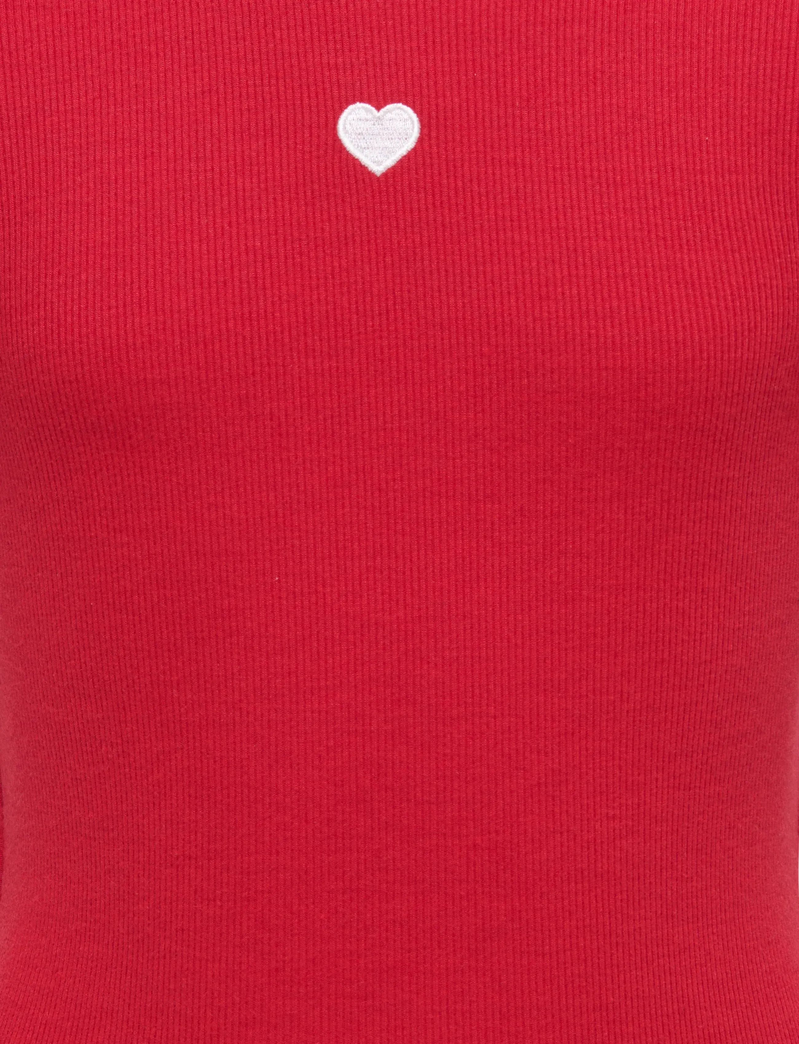 Kids Only - KOGELVA JUNE EMB S/S TEE CS JRS - lühikeste varrukatega t-särgid - barbados cherry - 2