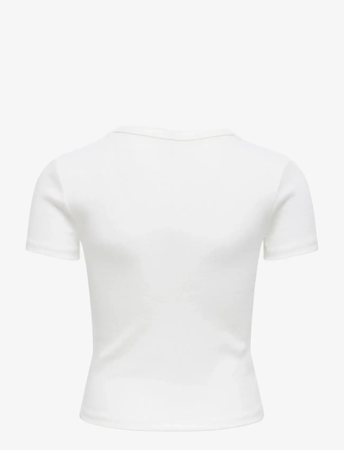 Kids Only - KOGELVA JUNE EMB S/S TEE CS JRS - kortærmede t-shirts - cloud dancer - 1