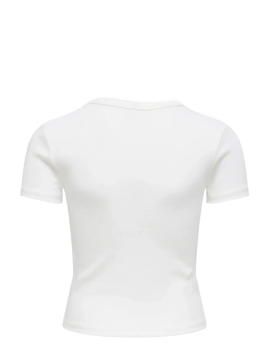 Kids Only - KOGELVA JUNE EMB S/S TEE CS JRS - lühikeste varrukatega t-särgid - cloud dancer - 1