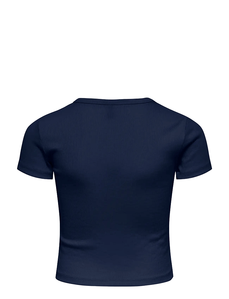 Kids Only - KOGELVA JUNE EMB S/S TEE CS JRS - kortærmede t-shirts - navy blazer - 2