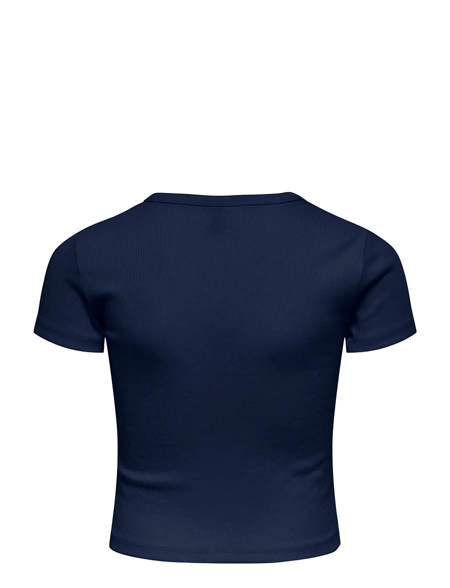 Kids Only - KOGELVA JUNE EMB S/S TEE CS JRS - lühikeste varrukatega t-särgid - navy blazer - 2