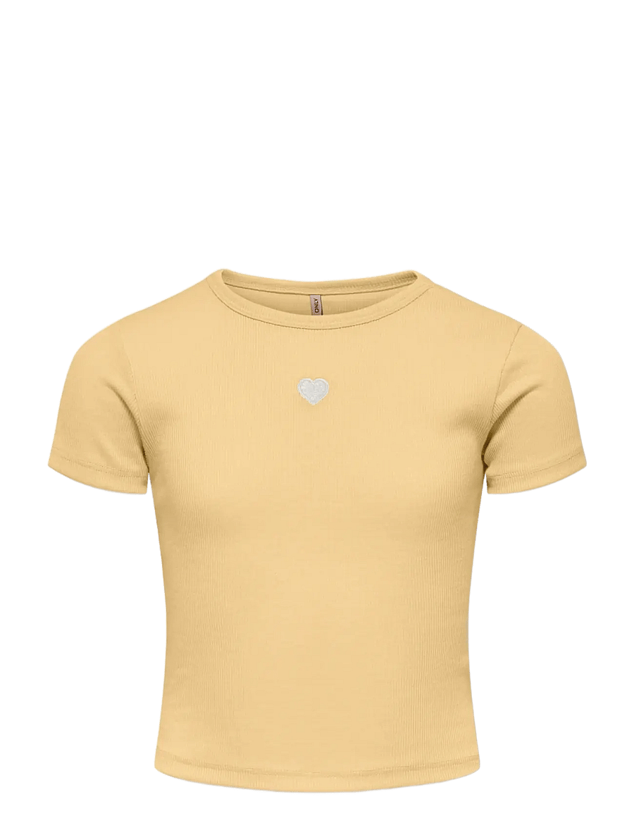 Kids Only - KOGELVA JUNE EMB S/S TEE CS JRS - kurzärmelige - sunlight - 0