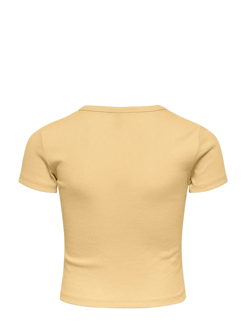 Kids Only - KOGELVA JUNE EMB S/S TEE CS JRS - kortærmede t-shirts - sunlight - 1