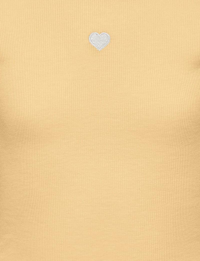 Kids Only - KOGELVA JUNE EMB S/S TEE CS JRS - kortærmede t-shirts - sunlight - 2