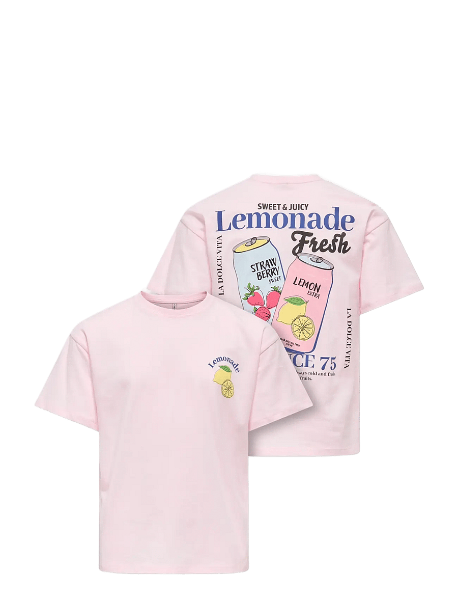 Kids Only - KOGCANA LIFE SS RLX PRINTED TOP JRS - t-shirts à manches courtes - barely pink - 2