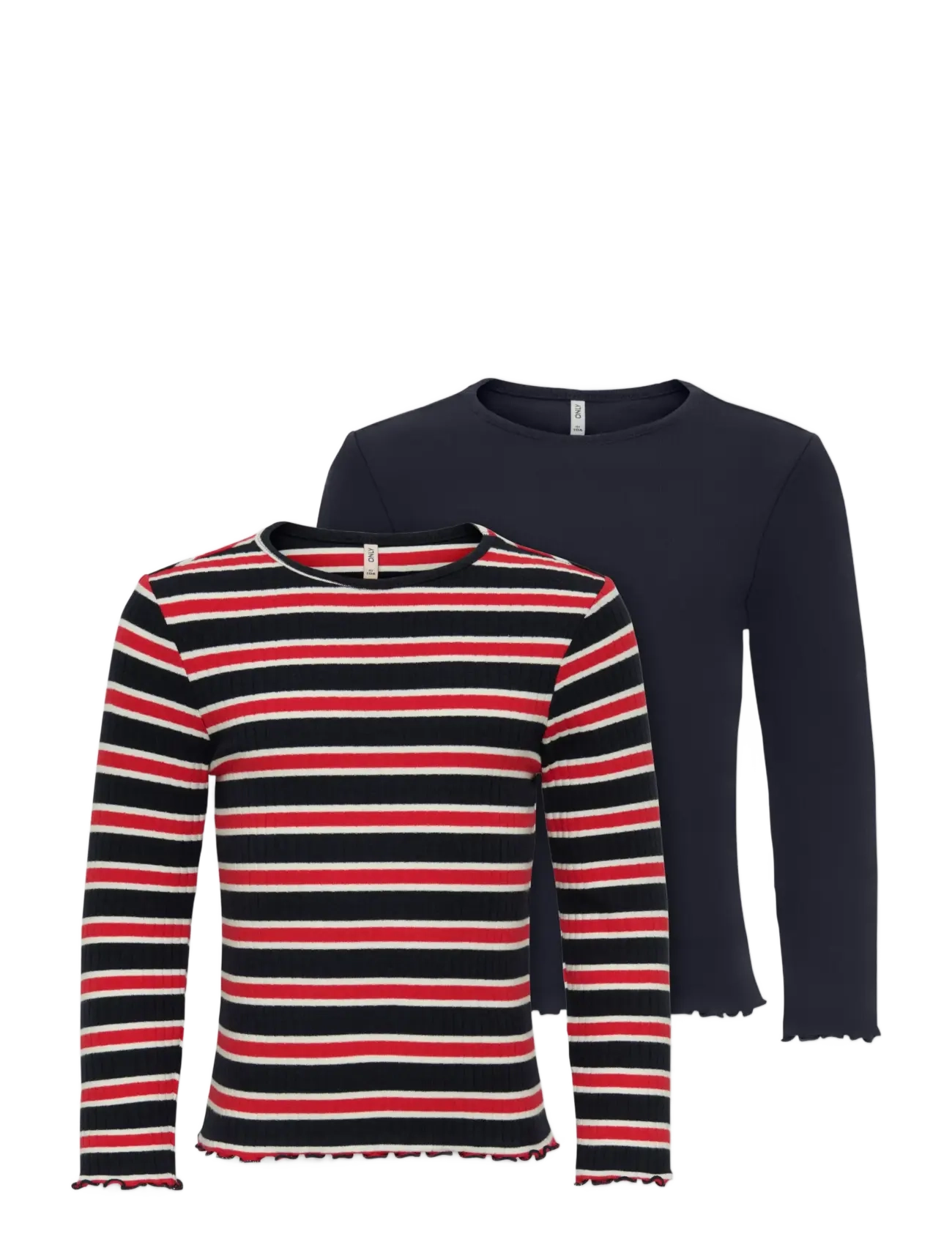 Kids Only KMGDIXI LIFE LS O-NECK STRIPE 2P TOP JRS - Riided - NIGHT SKY / navy