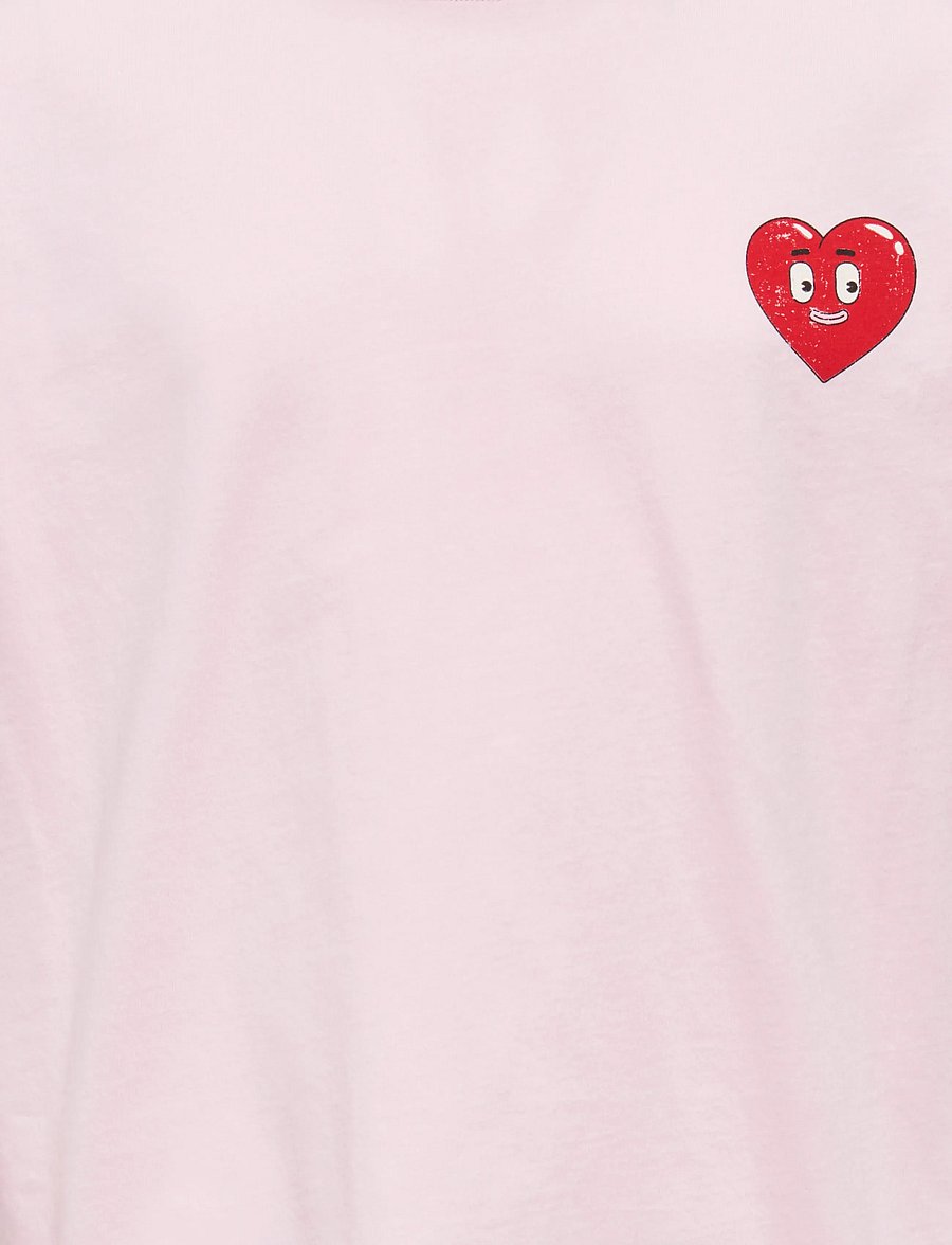 Kids Only - KOGEROS LIFE S/S LOOSE PRINT TOP JRS - barely pink - 3
