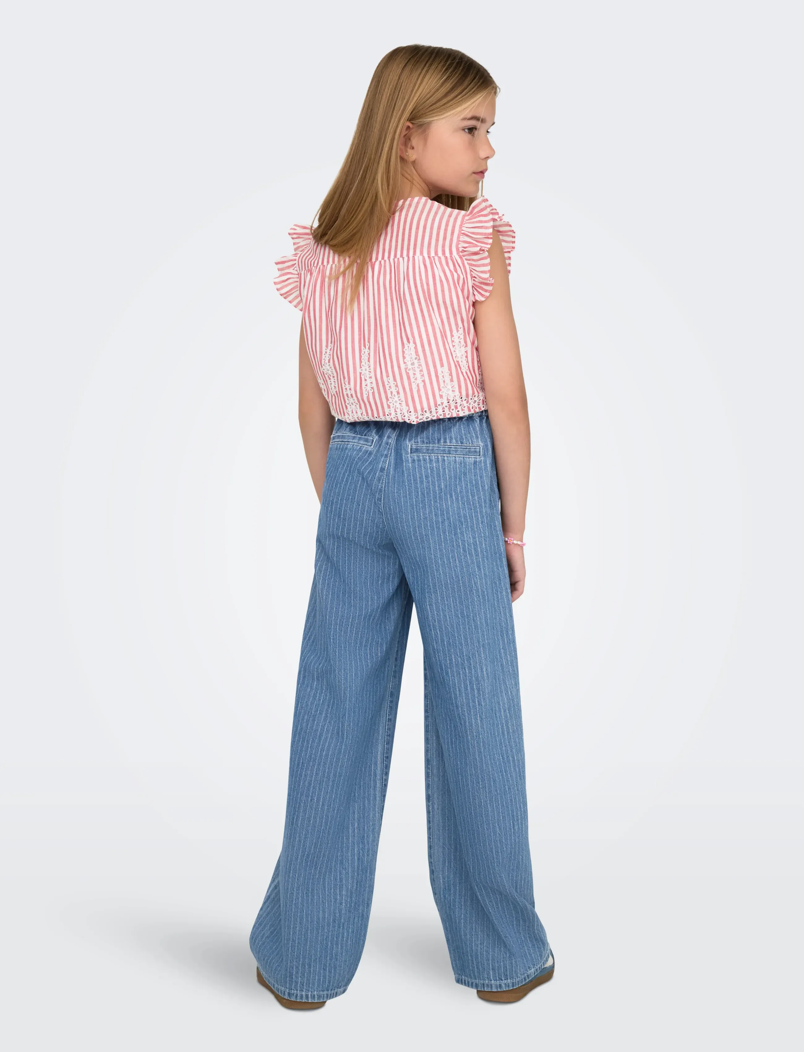 Kids Only - KOGYASMIN WIDE PANTS DNM GUA - medium blue denim - 3