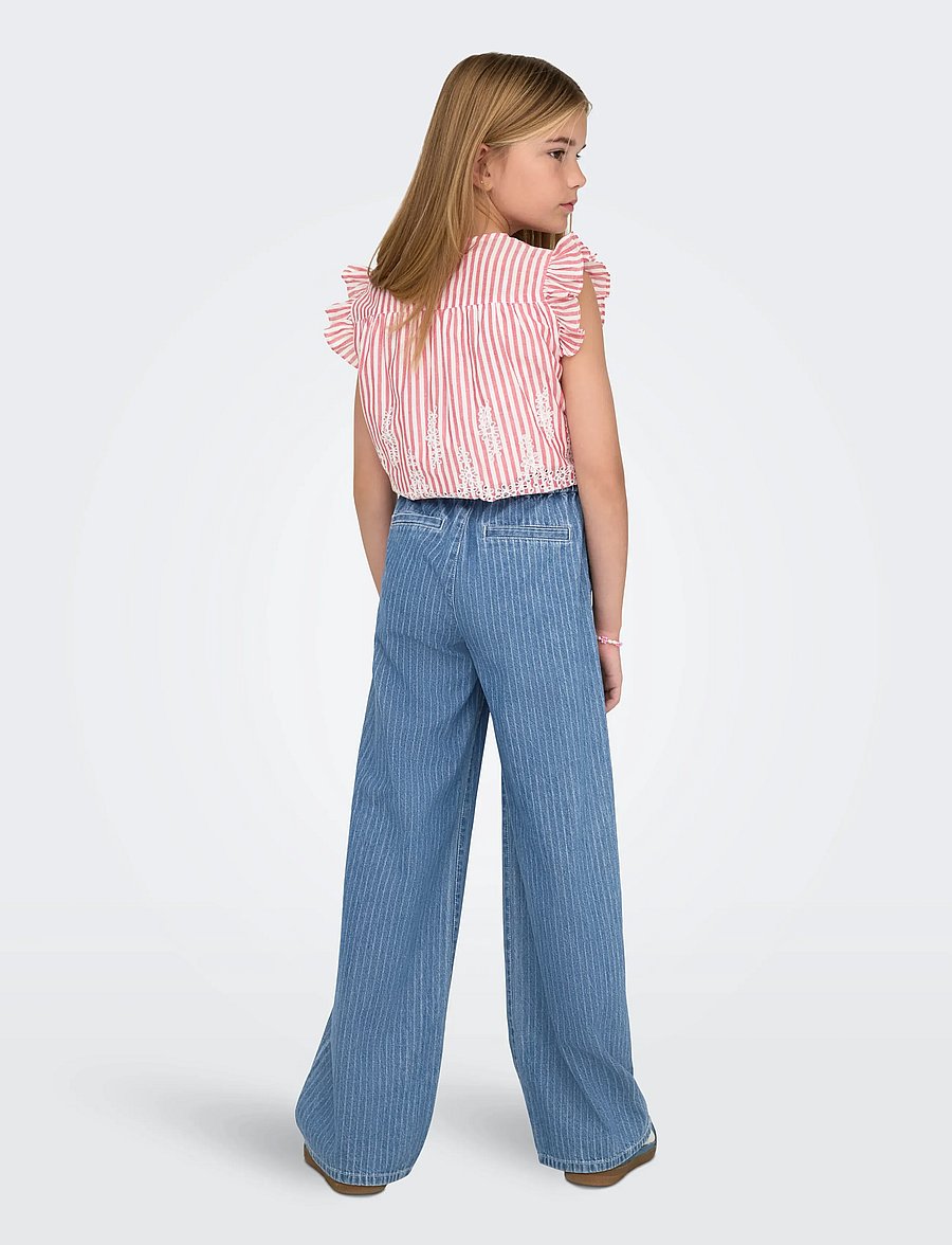 Kids Only - KOGYASMIN WIDE PANTS DNM GUA - medium blue denim - 3