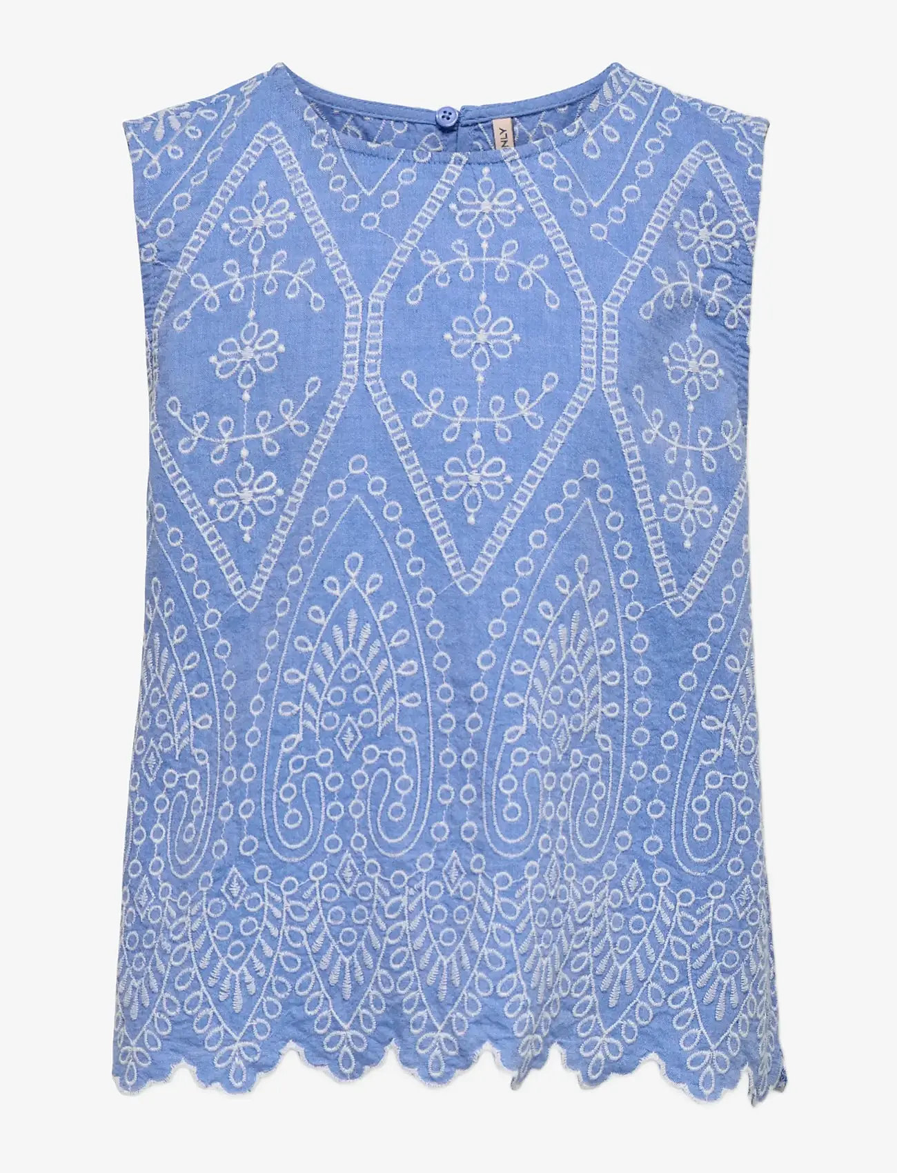 Kids Only - KOGTULUM EMB SL TOP WVN - bluser & tunikaer - blue bonnet - 0