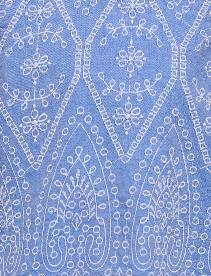 Kids Only - KOGTULUM EMB SL TOP WVN - blusen & tuniken - blue bonnet - 2
