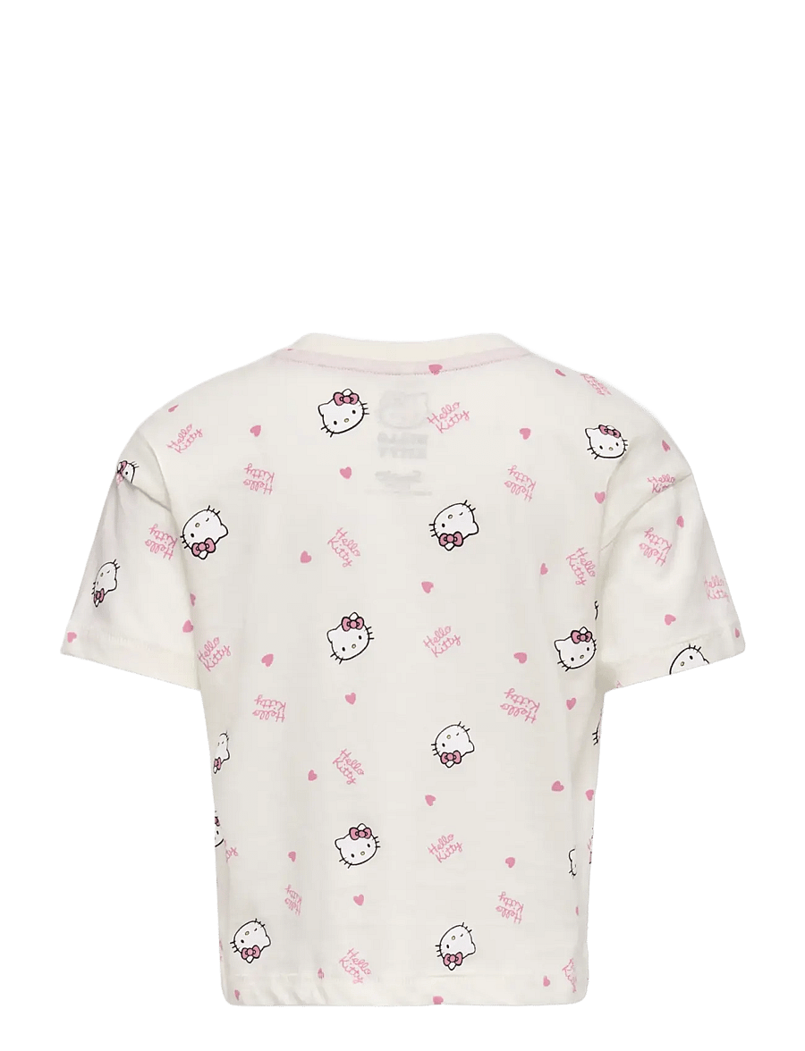 Kids Only - KMGKITTY LIFE SS LOOSE PRINTED TEE JRS - t-shirts à manches courtes - tofu - 1