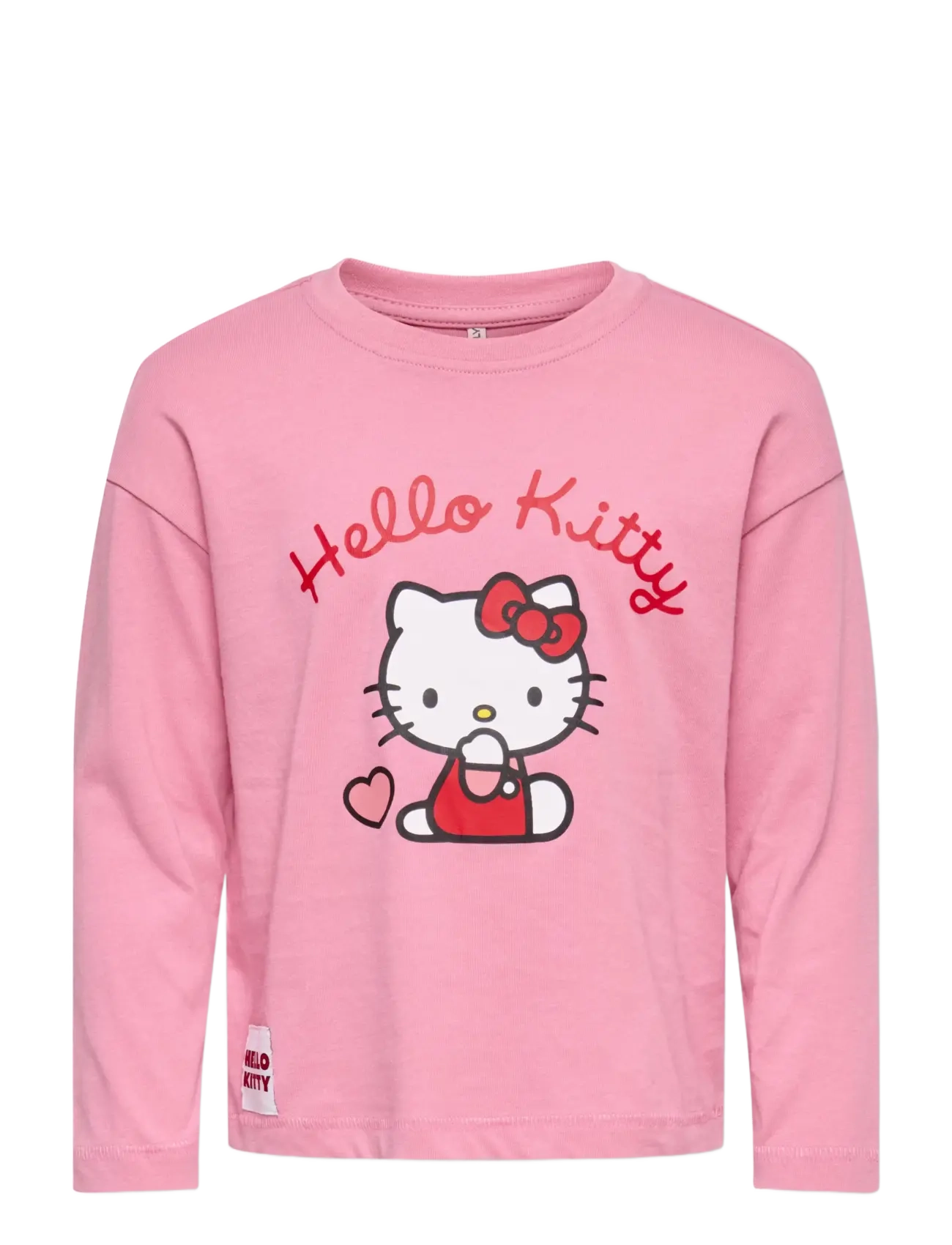 Kids Only KMGHELLO LIFE LS LOOSE PRINTED TEE JRS - Toppar & T-shirts - CASHMERE ROSE / pink/rose