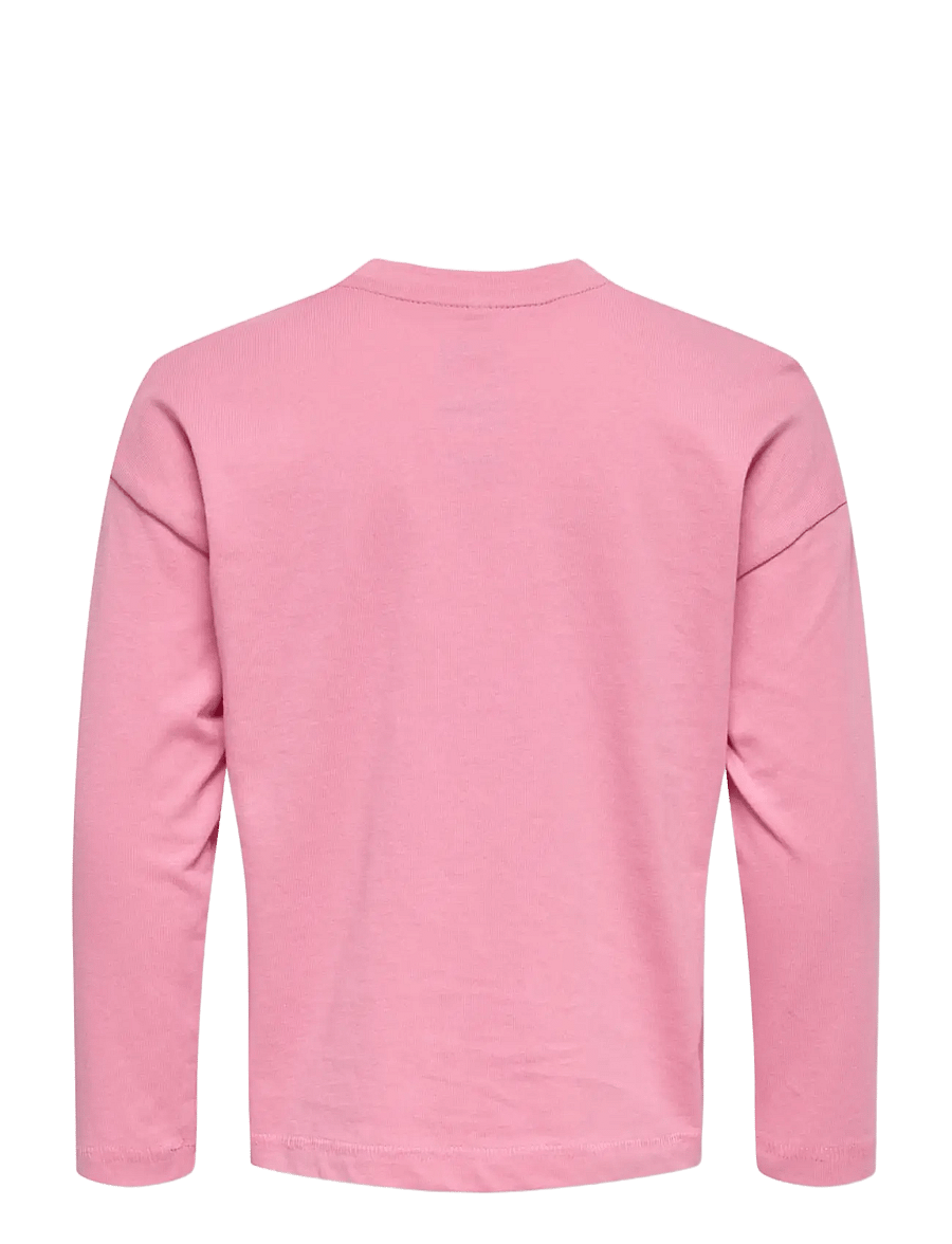 Kids Only - KMGHELLO LIFE LS LOOSE PRINTED TEE JRS - langærmede t-shirts - cashmere rose - 1