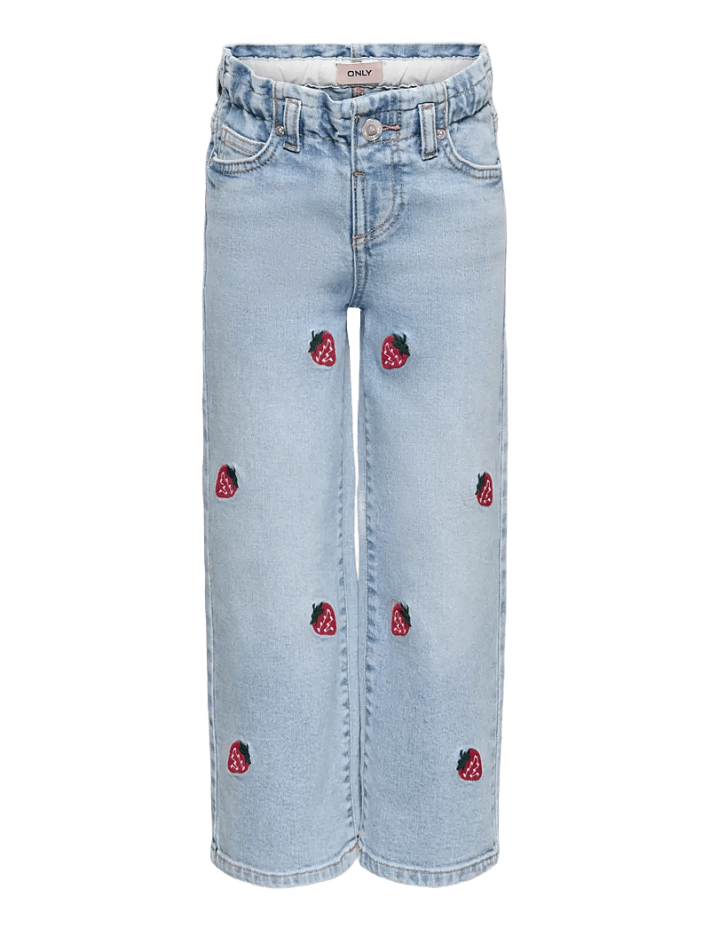 Kids Only - KMGLUNA BERRY PAPERBAG WIDE DNM - vida jeans - light blue denim - 0