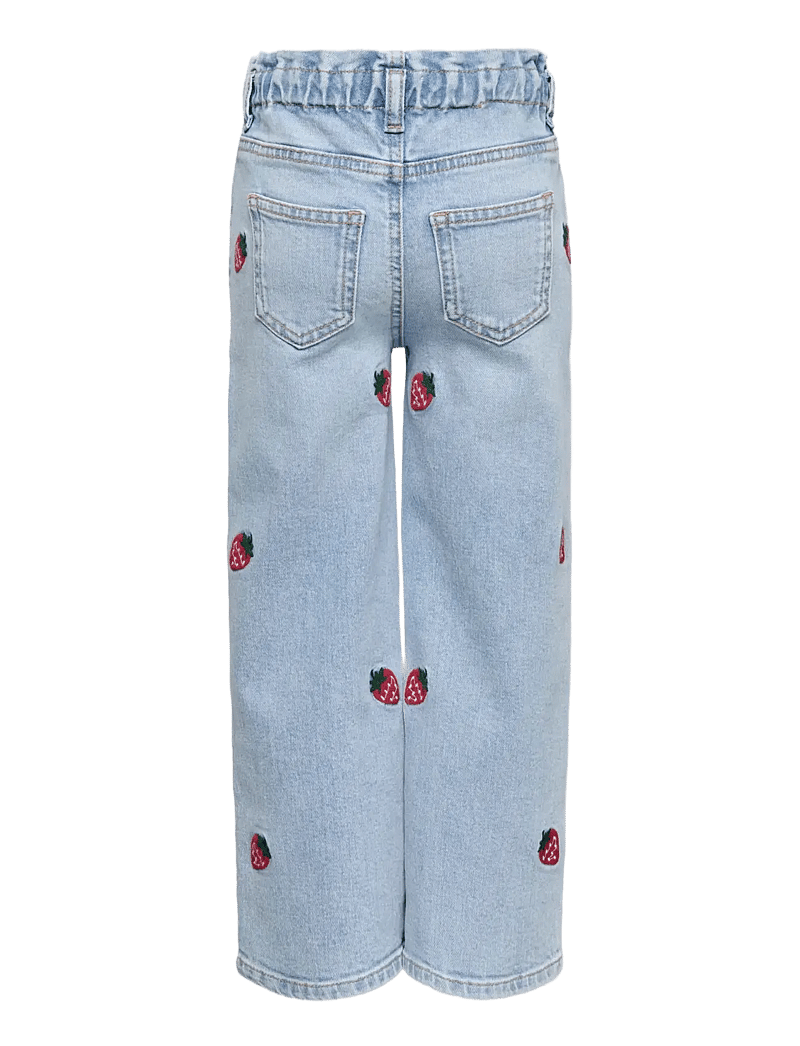 Kids Only - KMGLUNA BERRY PAPERBAG WIDE DNM - vida jeans - light blue denim - 1