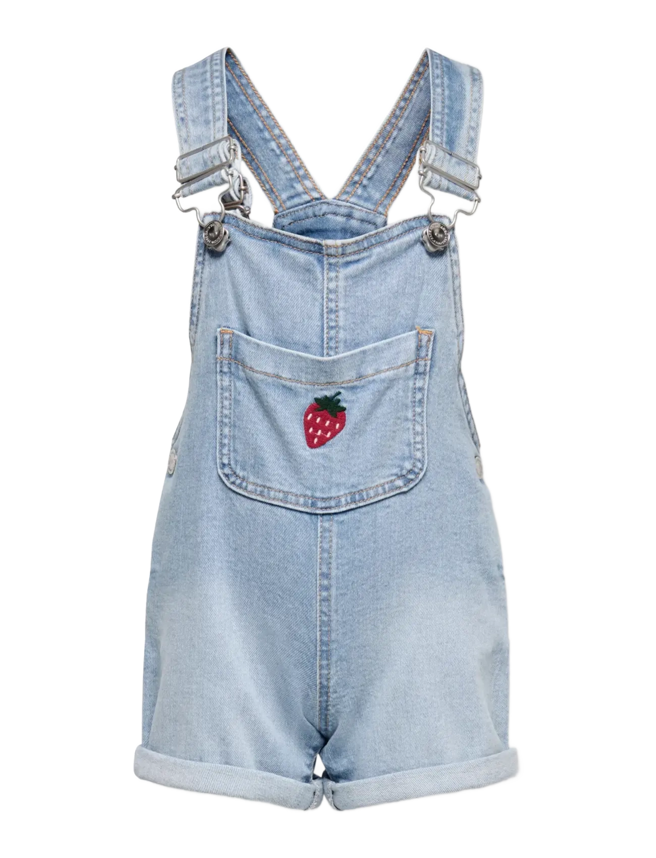 Kids Only KMGLUCY BERRY OVERALL SHORTS DNM - Tøj - LIGHT BLUE DENIM / blue