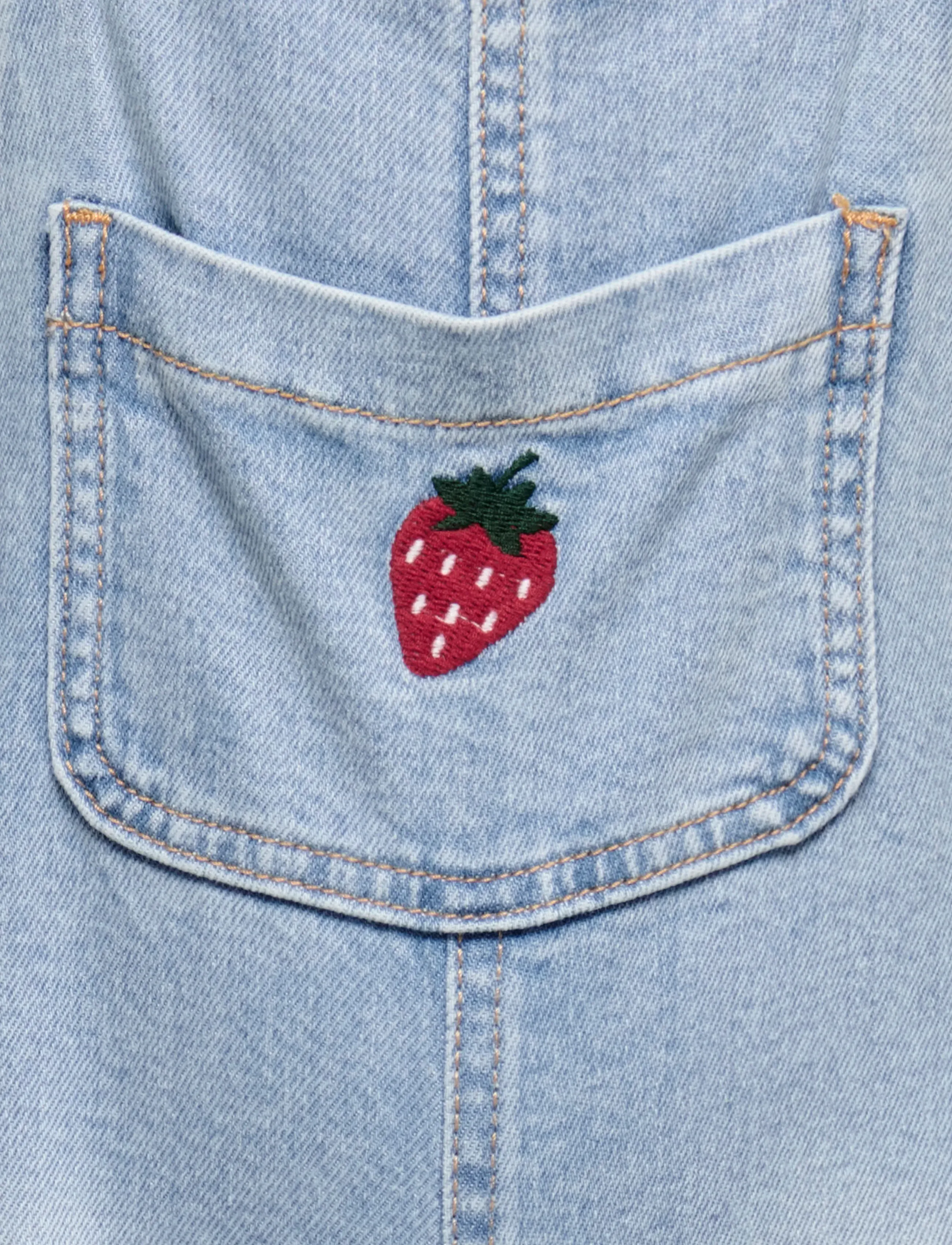Kids Only - KMGLUCY BERRY OVERALL SHORTS DNM - samfestingar - light blue denim - 2