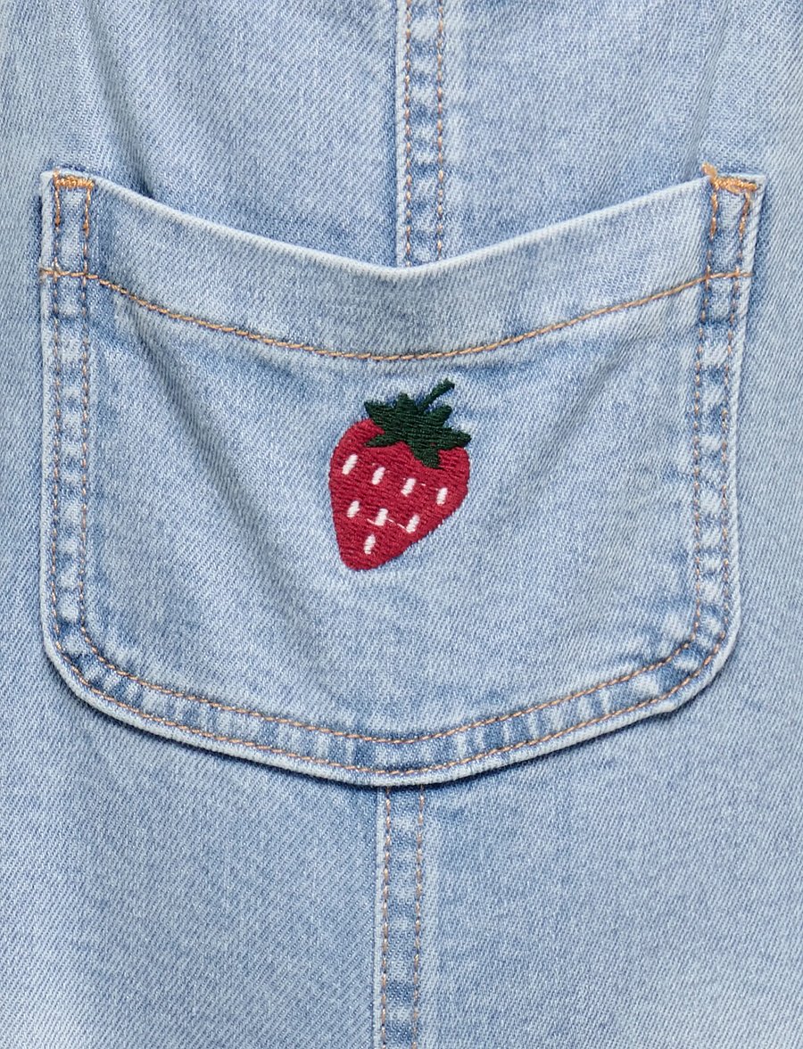 Kids Only - KMGLUCY BERRY OVERALL SHORTS DNM - samfestingar - light blue denim - 2