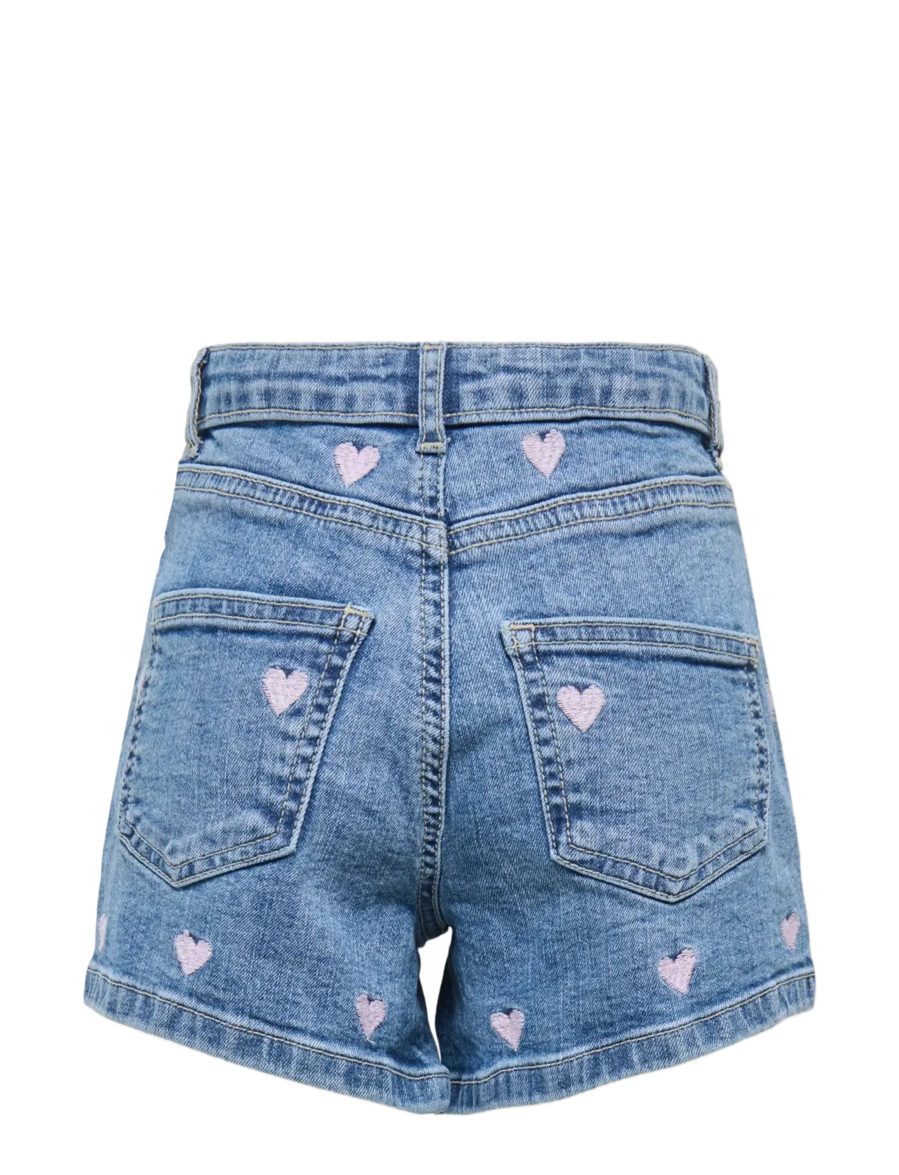 Kids Only - KMGJUICY HEART EMB SHORTS DNM NOOS - short en jeans - light medium blue denim - 1
