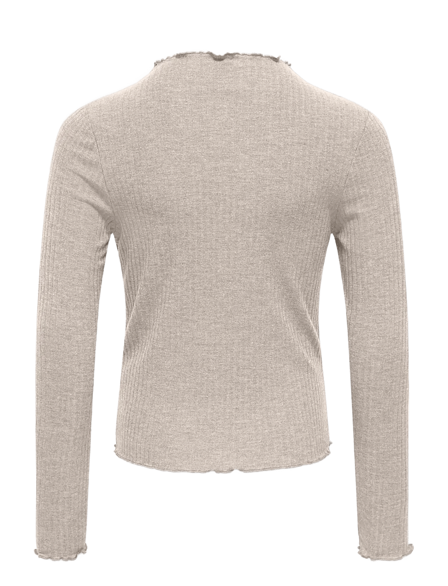 Kids Only - KOGEMMA L/S HIGH NECK TOP JRS - langärmelig - pumice stone - 1