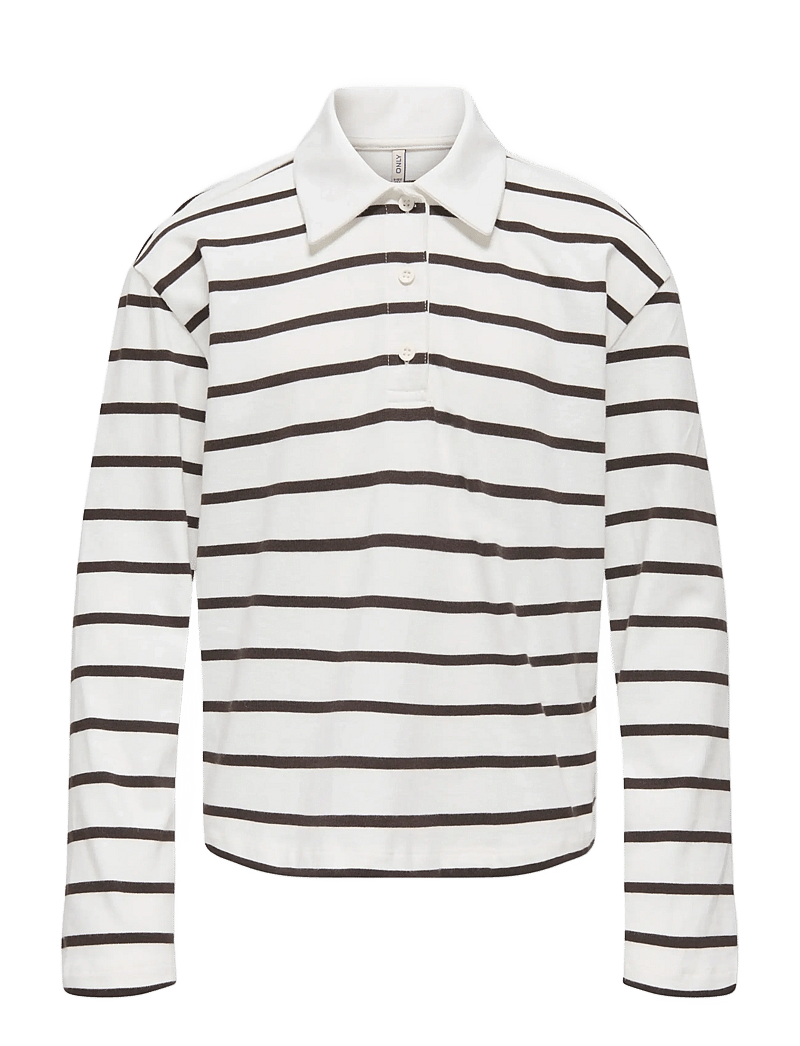 Kids Only - KOGSIRA L/S POLO CS JRS - langärmelig poloshirt - chocolate torte - 1