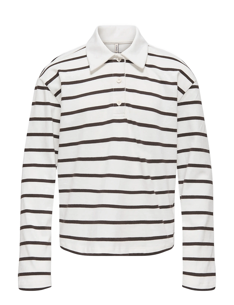 Kids Only - KOGSIRA L/S POLO CS JRS - långärmade pikéer - chocolate torte - 1