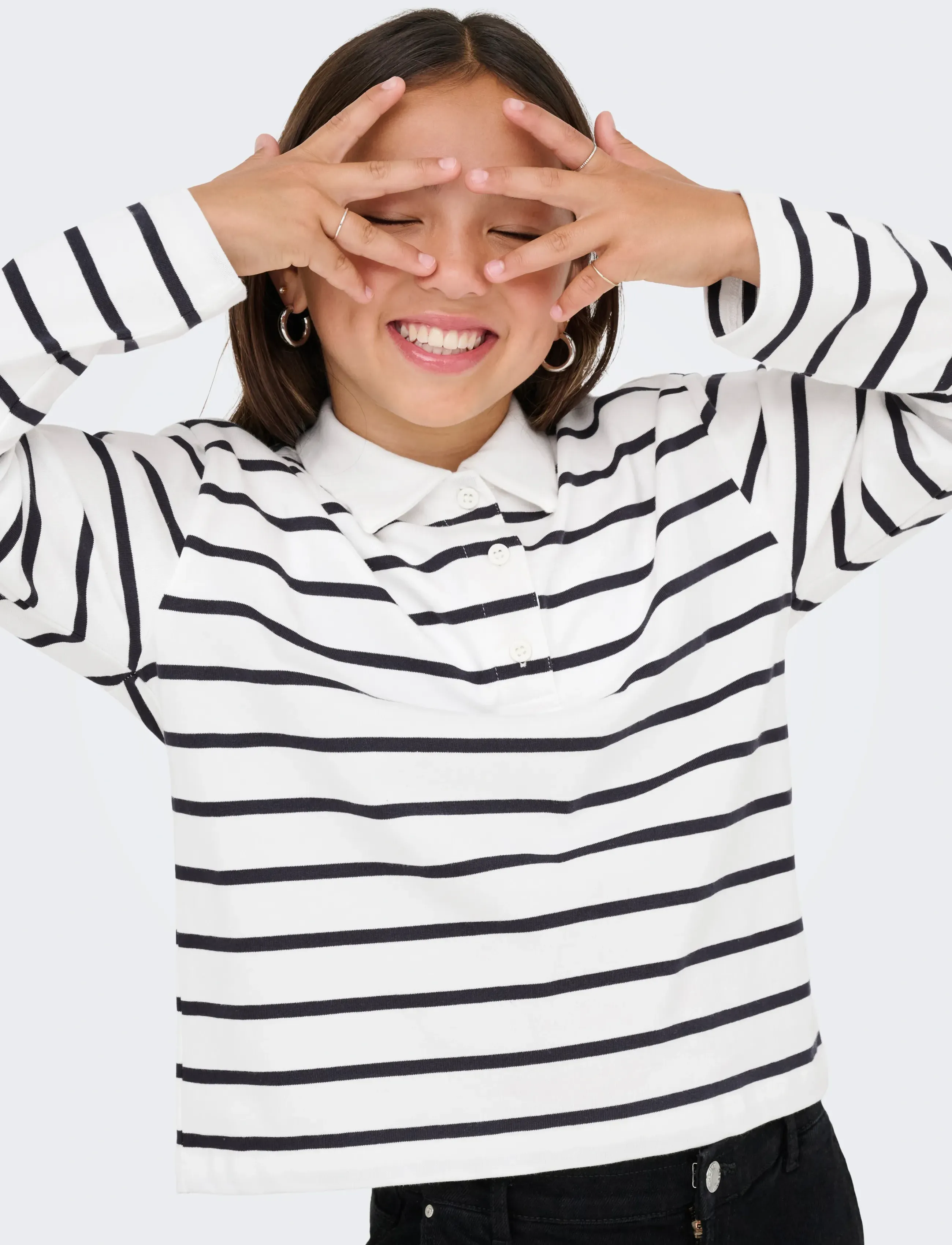 Kids Only - KOGSIRA L/S POLO CS JRS - långärmade pikéer - chocolate torte - 5
