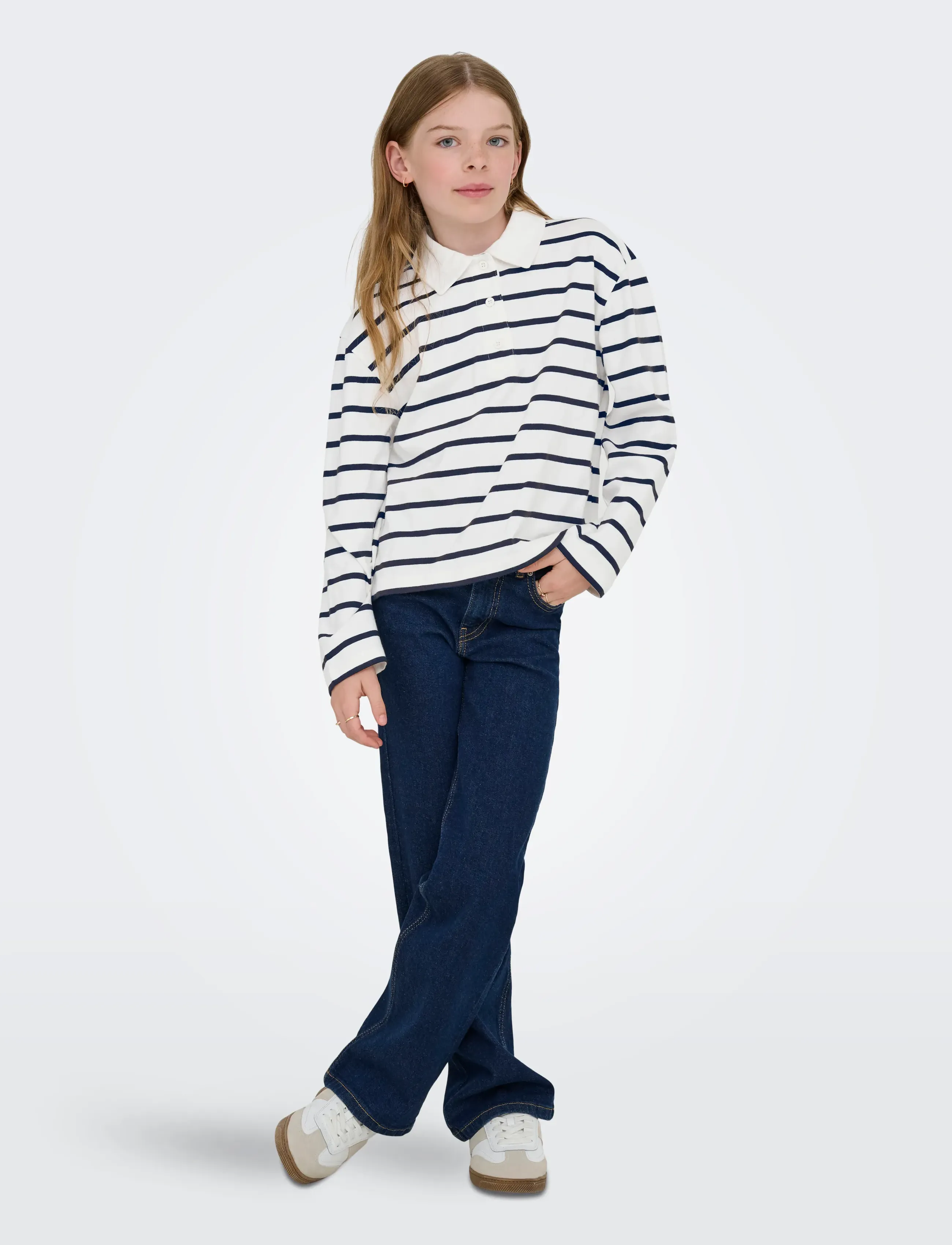 Kids Only - KOGSIRA L/S POLO CS JRS - długi rękaw koszulki polo - night sky - 4