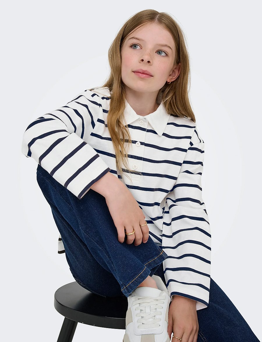 Kids Only - KOGSIRA L/S POLO CS JRS - długi rękaw koszulki polo - night sky - 5