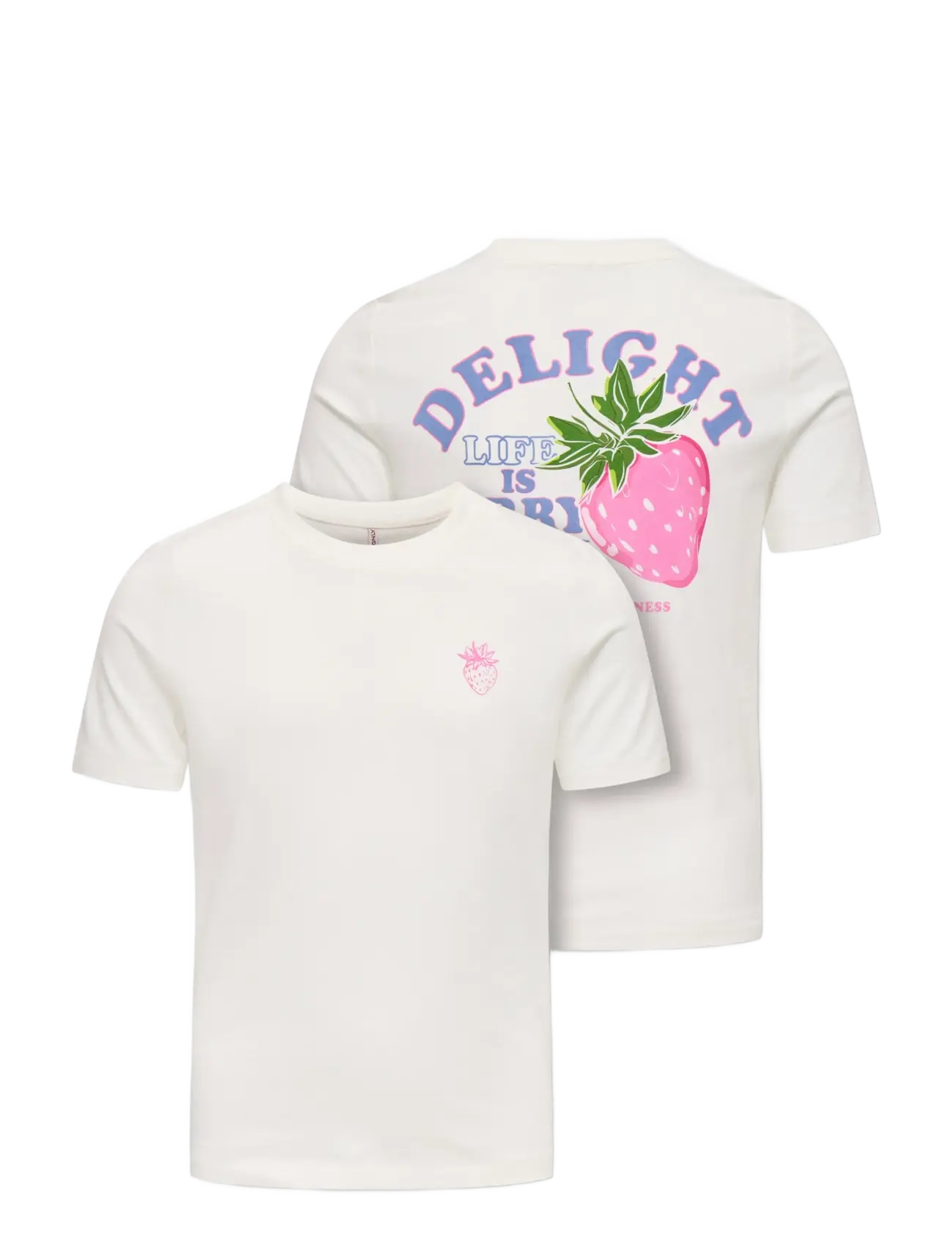 Kids Only - KOGBOLETTE LIFE S/S TOP JRS - kortærmede t-shirts - cloud dancer - 2