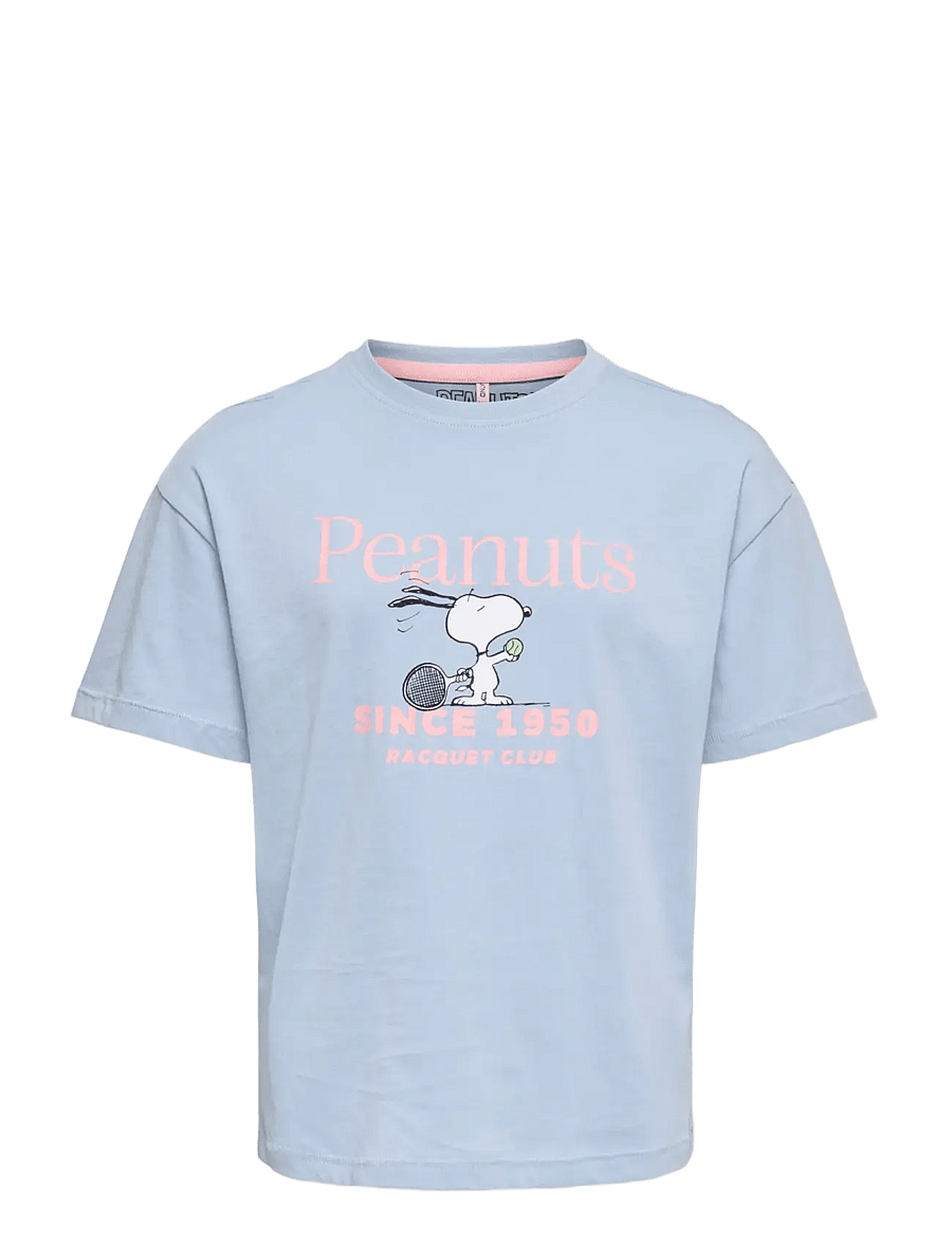 Kids Only - KOGPEANUTS LIFE SS REG. TEE JRS - lühikeste varrukatega t-särgid - soft chambray - 0
