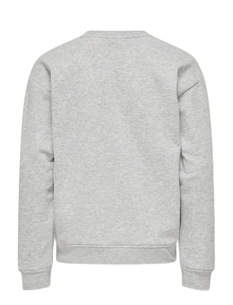Kids Only - KOGRACQUET LS LOOSE O-NECK UB SWT - sweatshirts - light grey melange - 1
