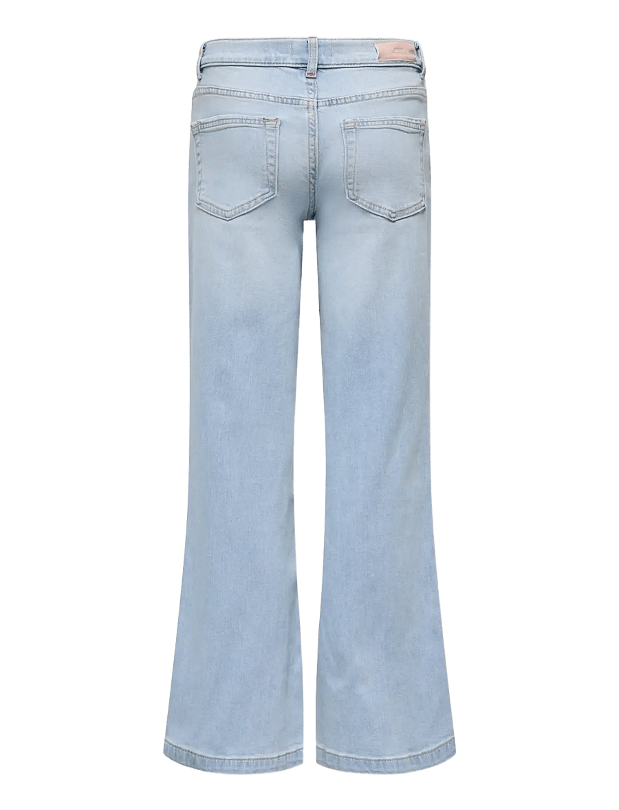 Kids Only - KOGCALIFORNIA MW WIDE FLARED AKM217 NOOS - hosen mit weitem bein - light blue denim - 2
