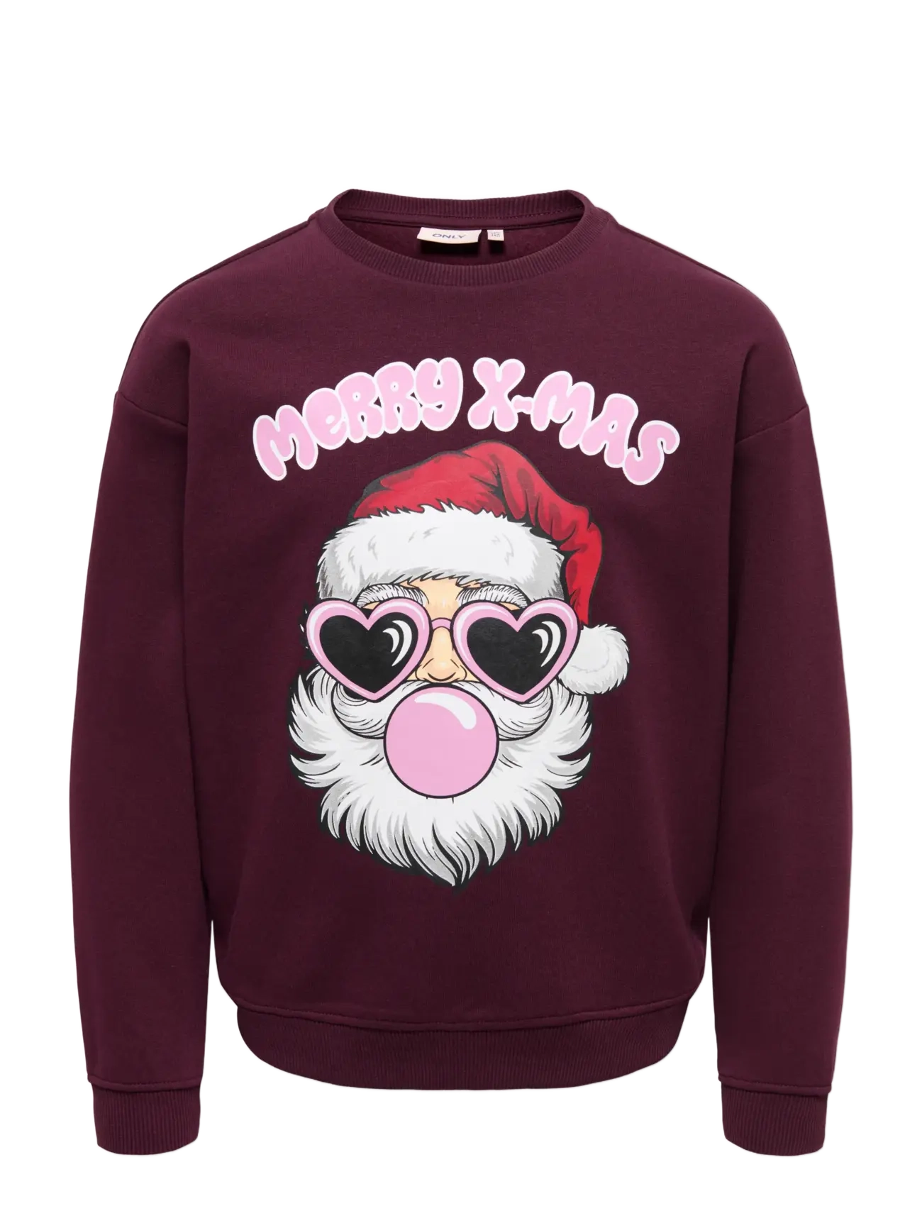 Kids Only KOGXMAS DITTE LIFE L/S CS SWT - Kleidung - WINETASTING / burgundy