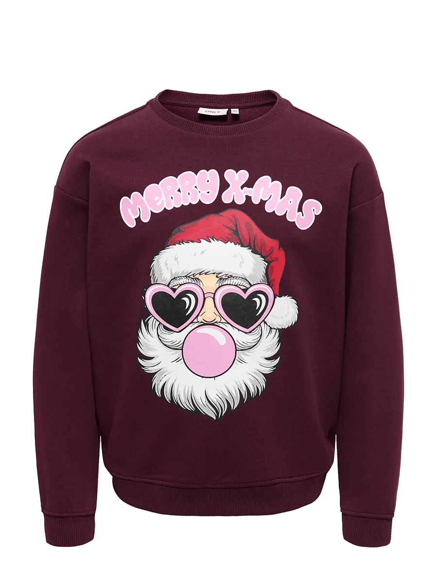 Kids Only - KOGXMAS DITTE LIFE L/S CS SWT - winetasting - 0