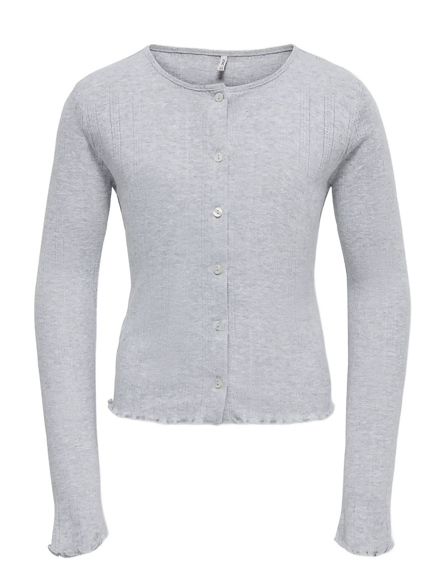 Kids Only - KOGSALSA LIFE L/S CARDIGAN JRS - koftor - light grey melange - 0