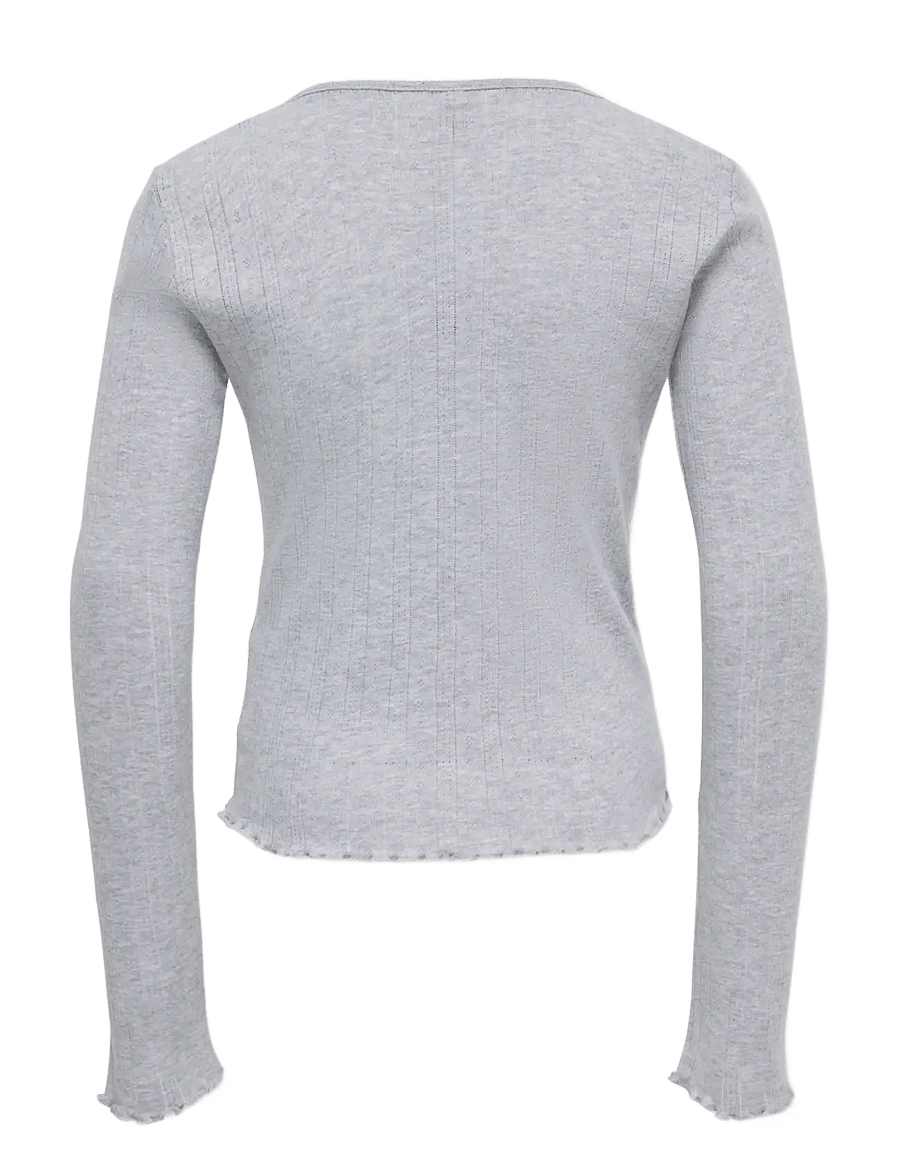 Kids Only - KOGSALSA LIFE L/S CARDIGAN JRS - koftor - light grey melange - 1