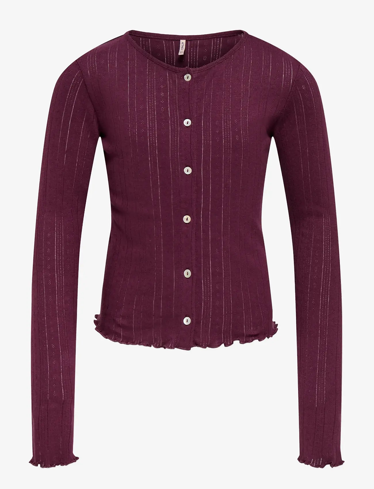 Kids Only KOGSALSA LIFE L/S CARDIGAN JRS - Inspiration - MAUVE WINE / burgundy