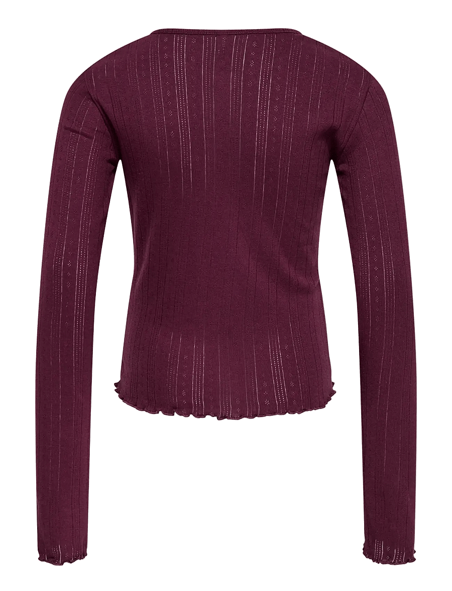 Kids Only - KOGSALSA LIFE L/S CARDIGAN JRS - cardigans - mauve wine - 1