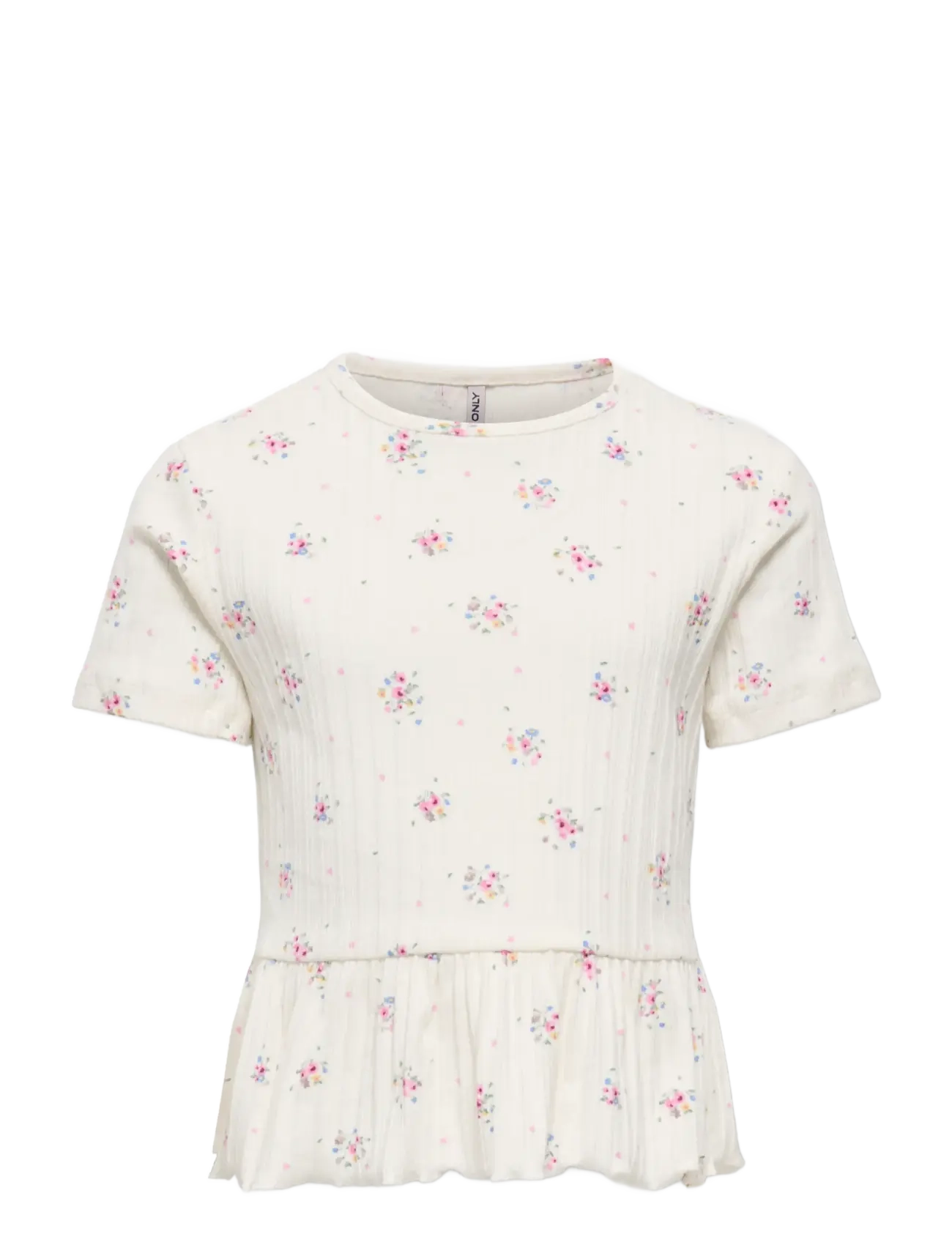 Kids Only Kmgbillie Ss Aop Top Jrs, 104, T-shirts, Creme - Short-sleeved, Kinder