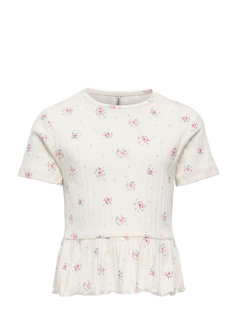 Kids Only - KMGBILLIE SS AOP TOP JRS - kortærmede t-shirts - tofu - 0