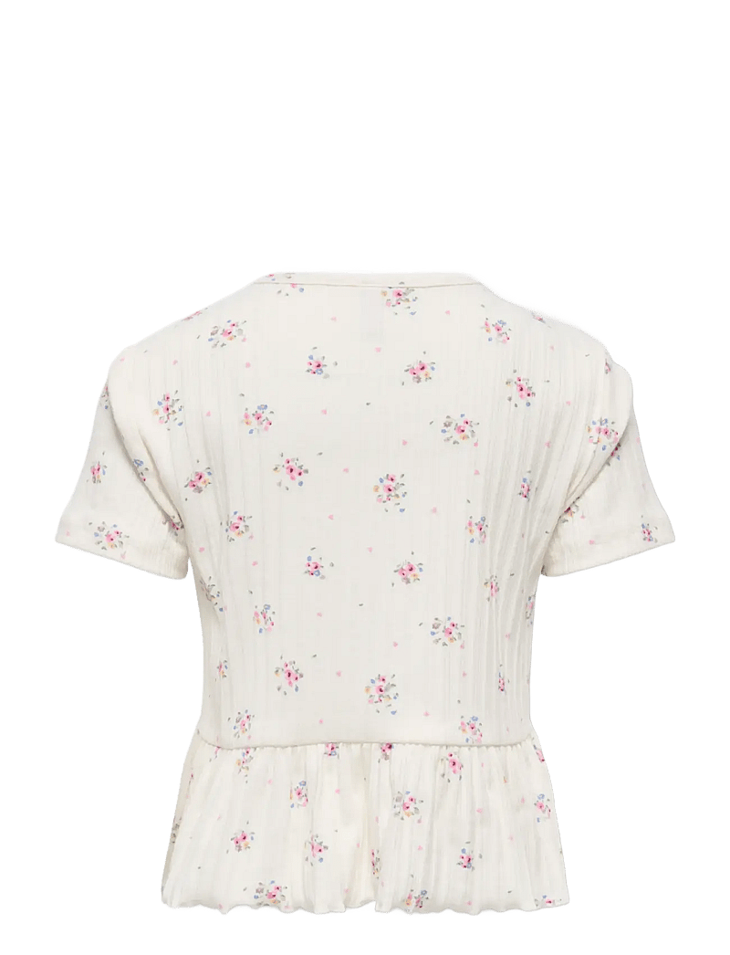 Kids Only - KMGBILLIE SS AOP TOP JRS - kortærmede t-shirts - tofu - 1