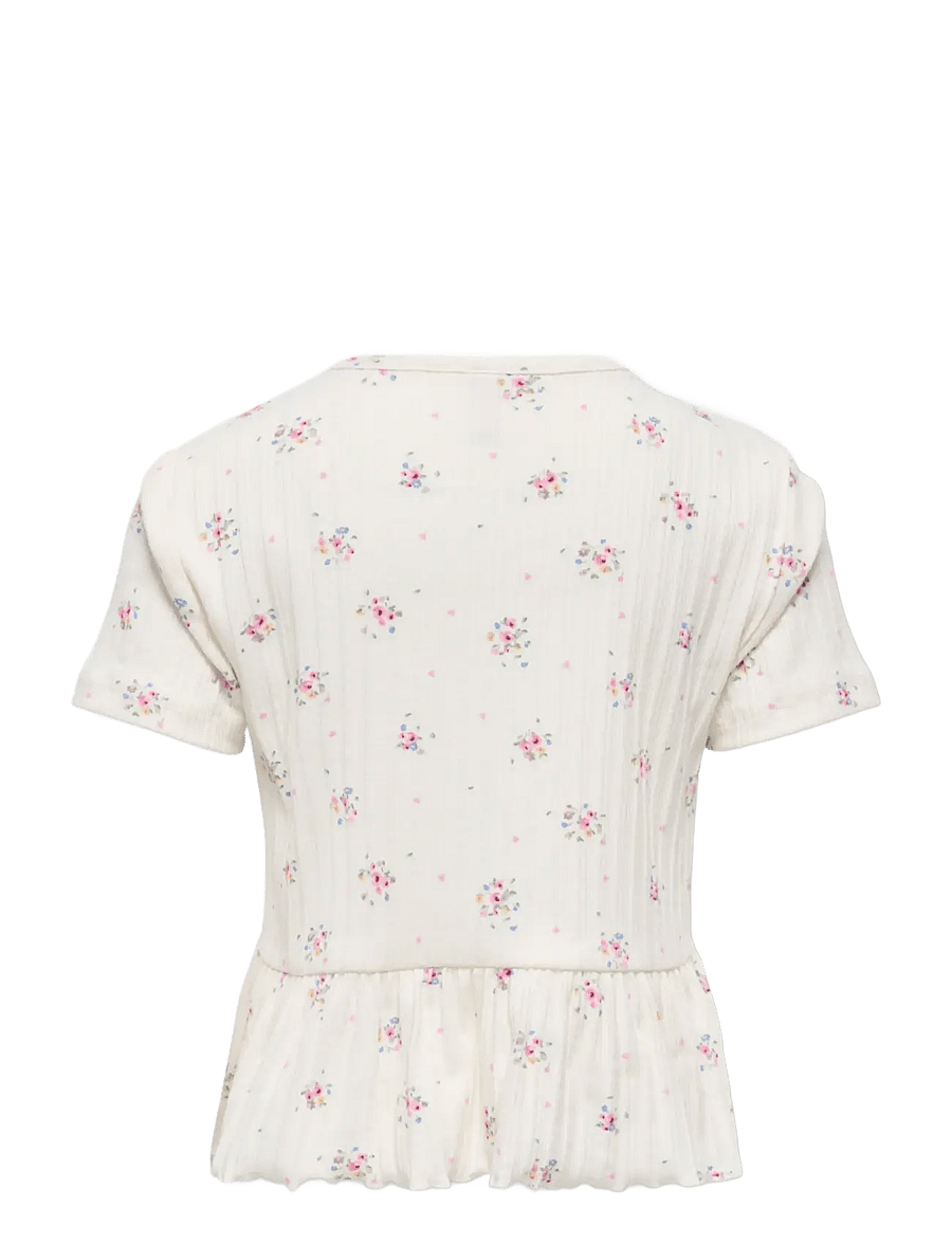 Kids Only - KMGBILLIE SS AOP TOP JRS - kortærmede t-shirts - tofu - 1