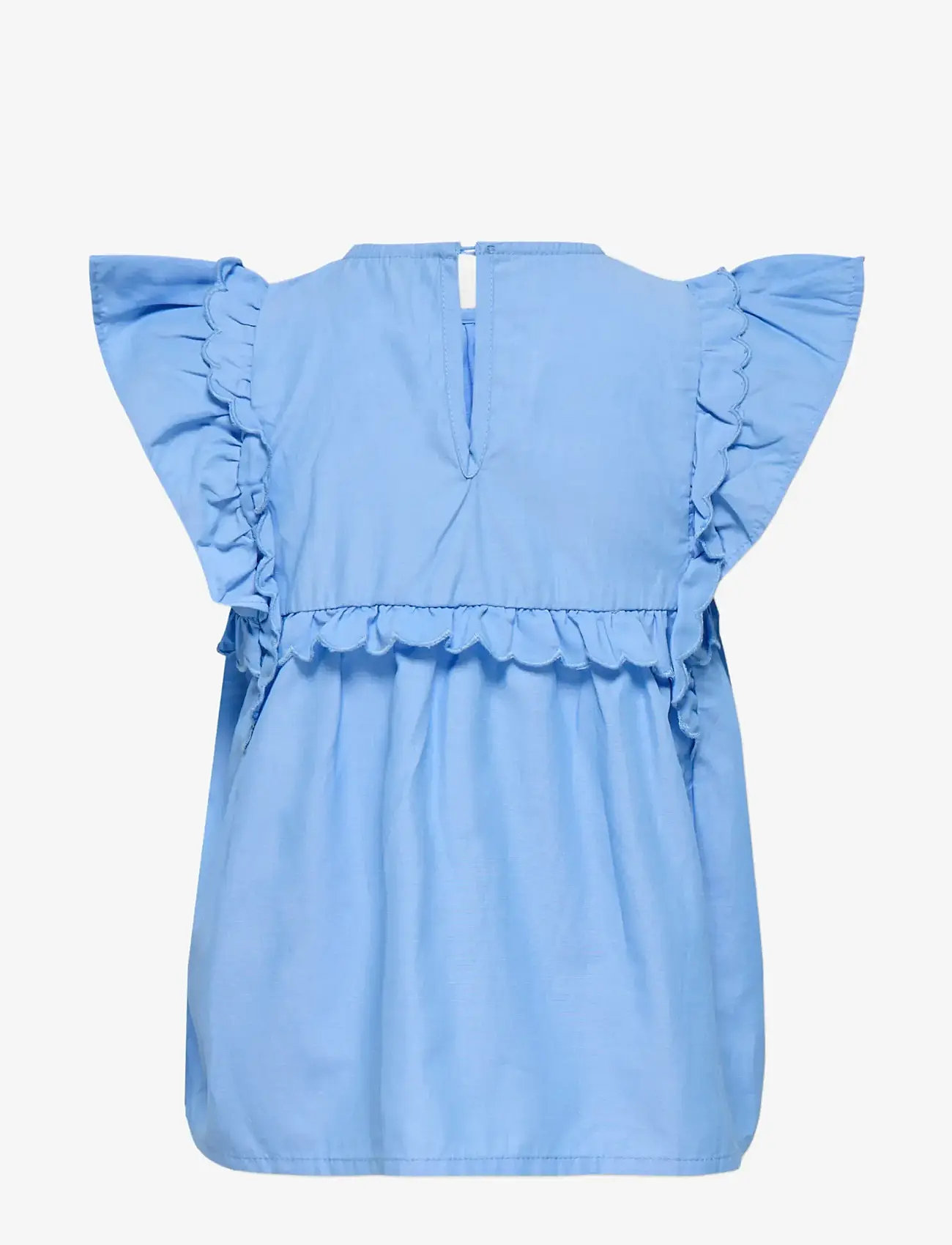 Kids Only - KMGCLARE SS RUFFLE TOP WVN - blouses & tunics - cornflower blue - 2