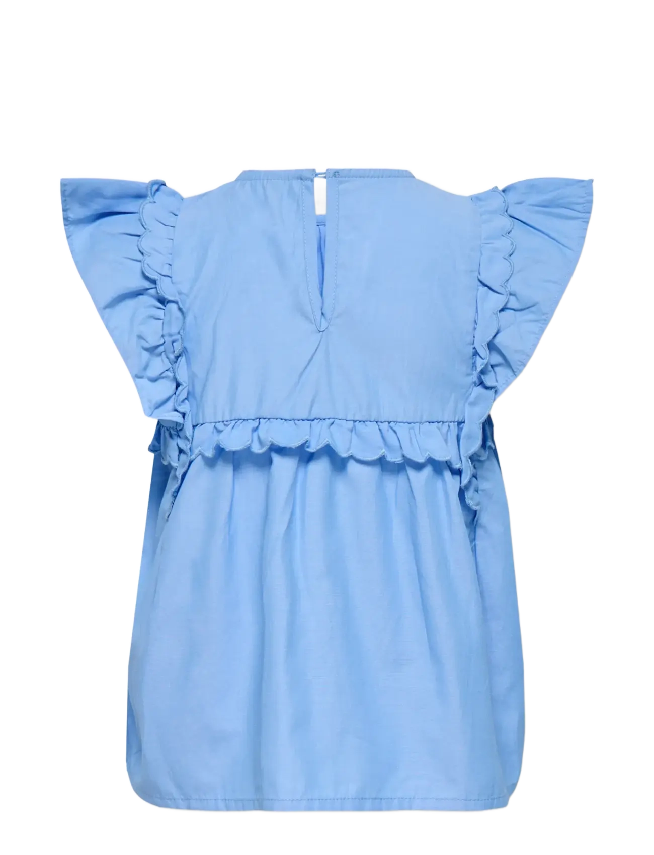 Kids Only - KMGCLARE SS RUFFLE TOP WVN - blusen & tuniken - cornflower blue - 2