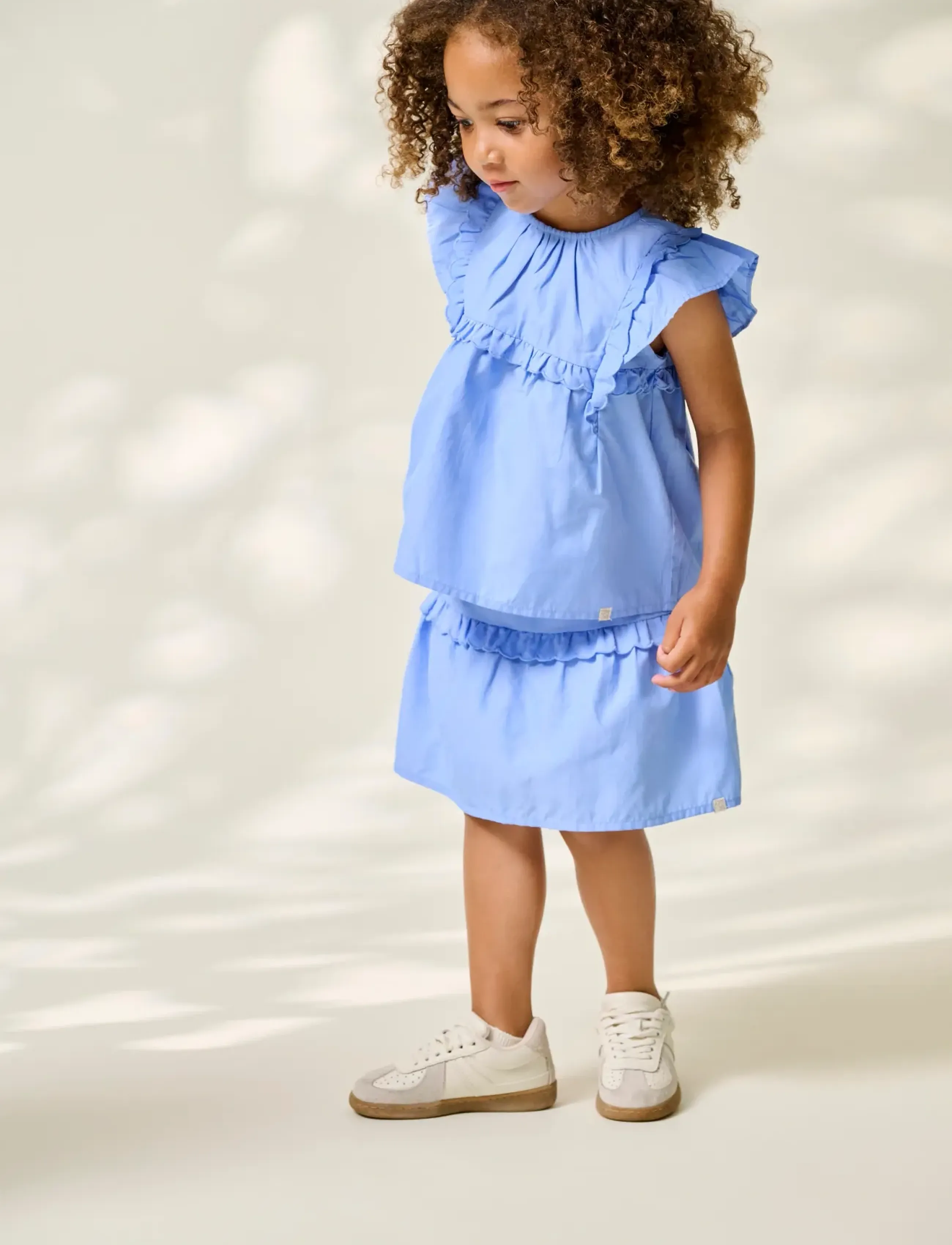 Kids Only Kmgclare Ruffle Skort Wvn, 110, Röcke, Blau - Skorts, Kinder